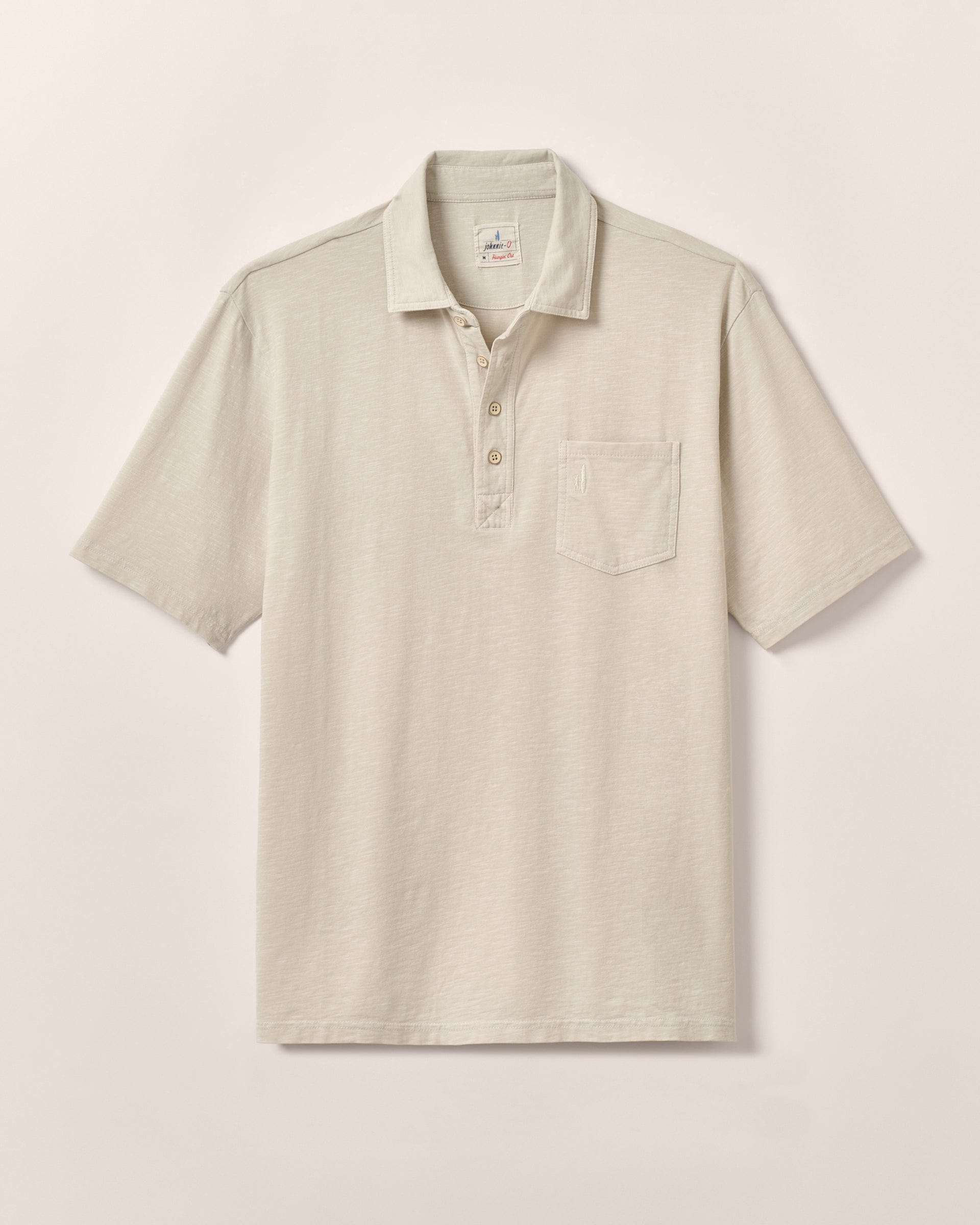 Johnnie-O Original 4-Button Polo - Coastal Wash, Light Gray