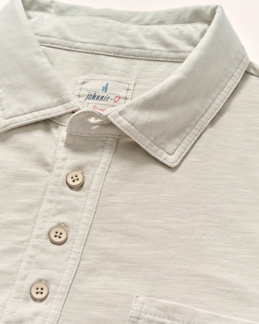 Johnnie-O Original 4-Button Polo - Coastal Wash, Light Gray