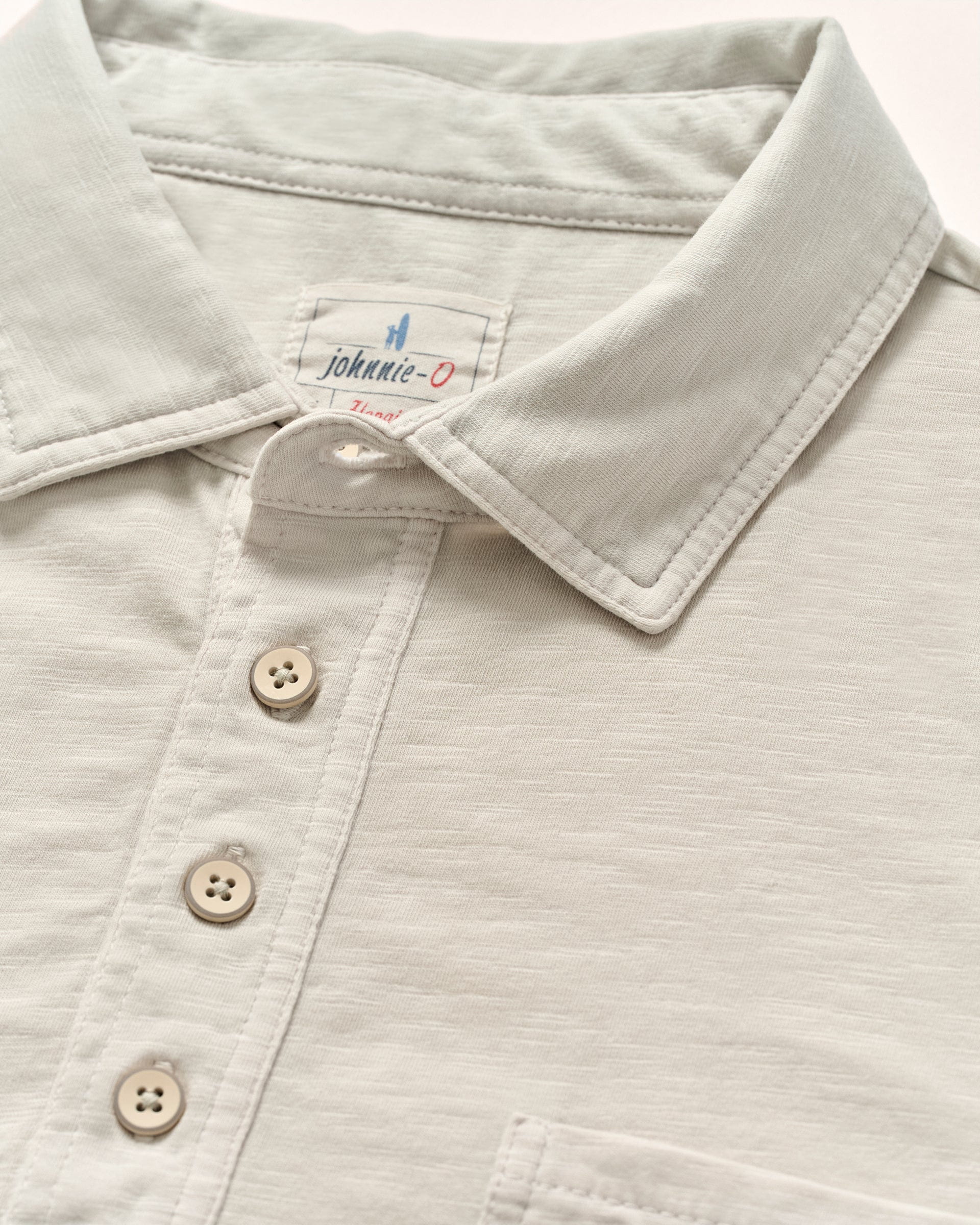 Johnnie-O Original 4-Button Polo - Coastal Wash, Light Gray