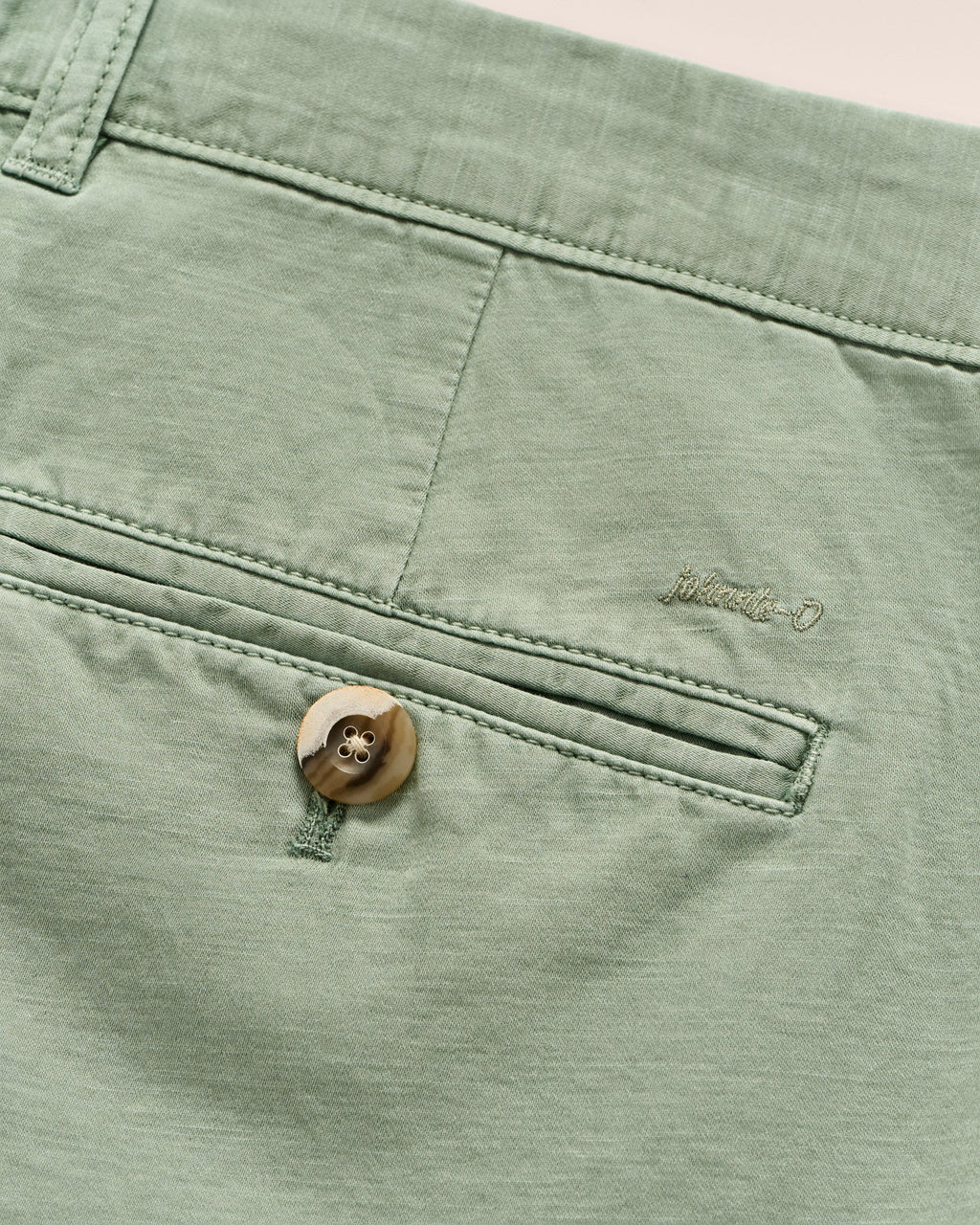 Johnnie-O Melrose Cotton Linen Shorts, Blue Surf