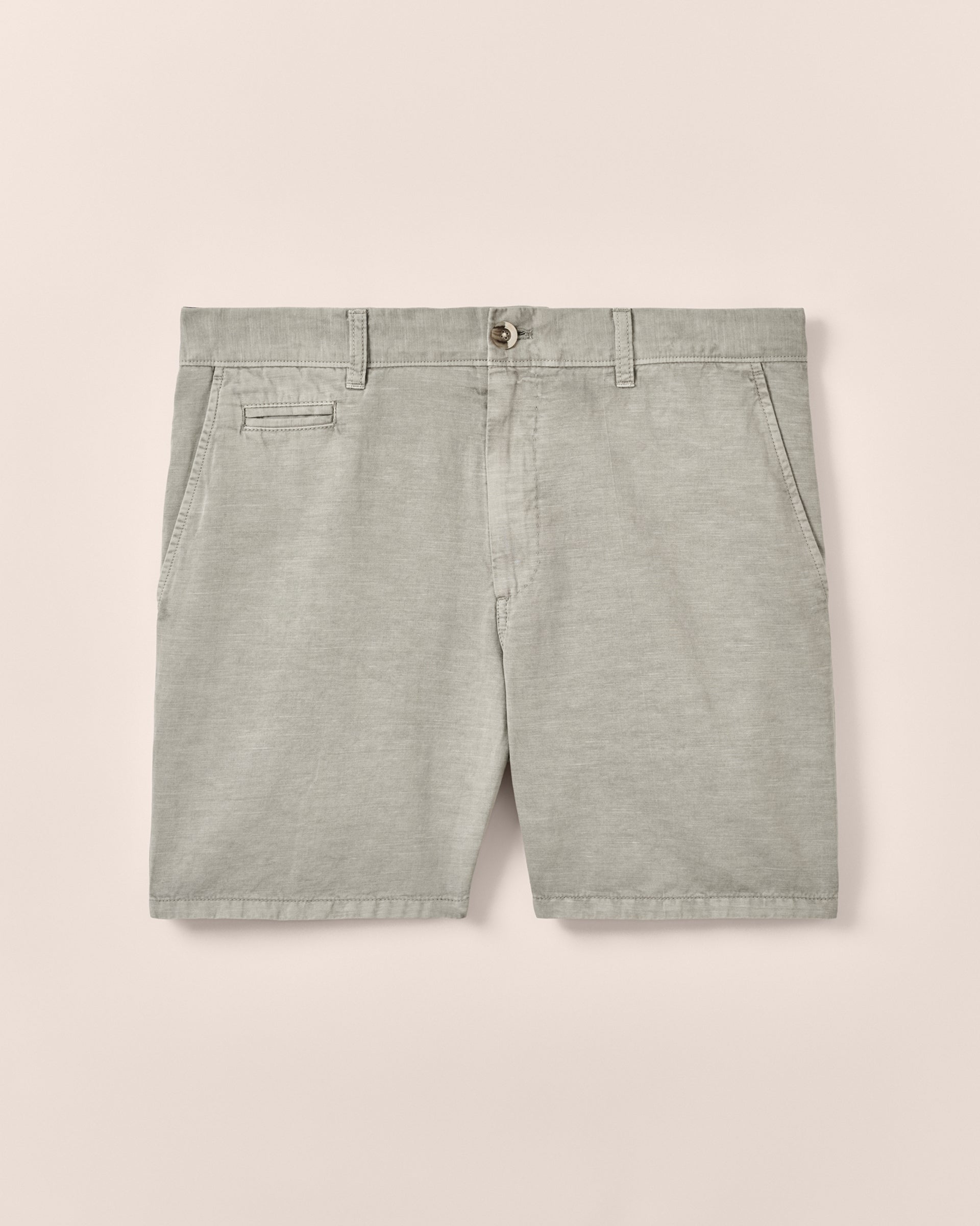 Johnnie-O Melrose Cotton Linen Shorts, Light Gray