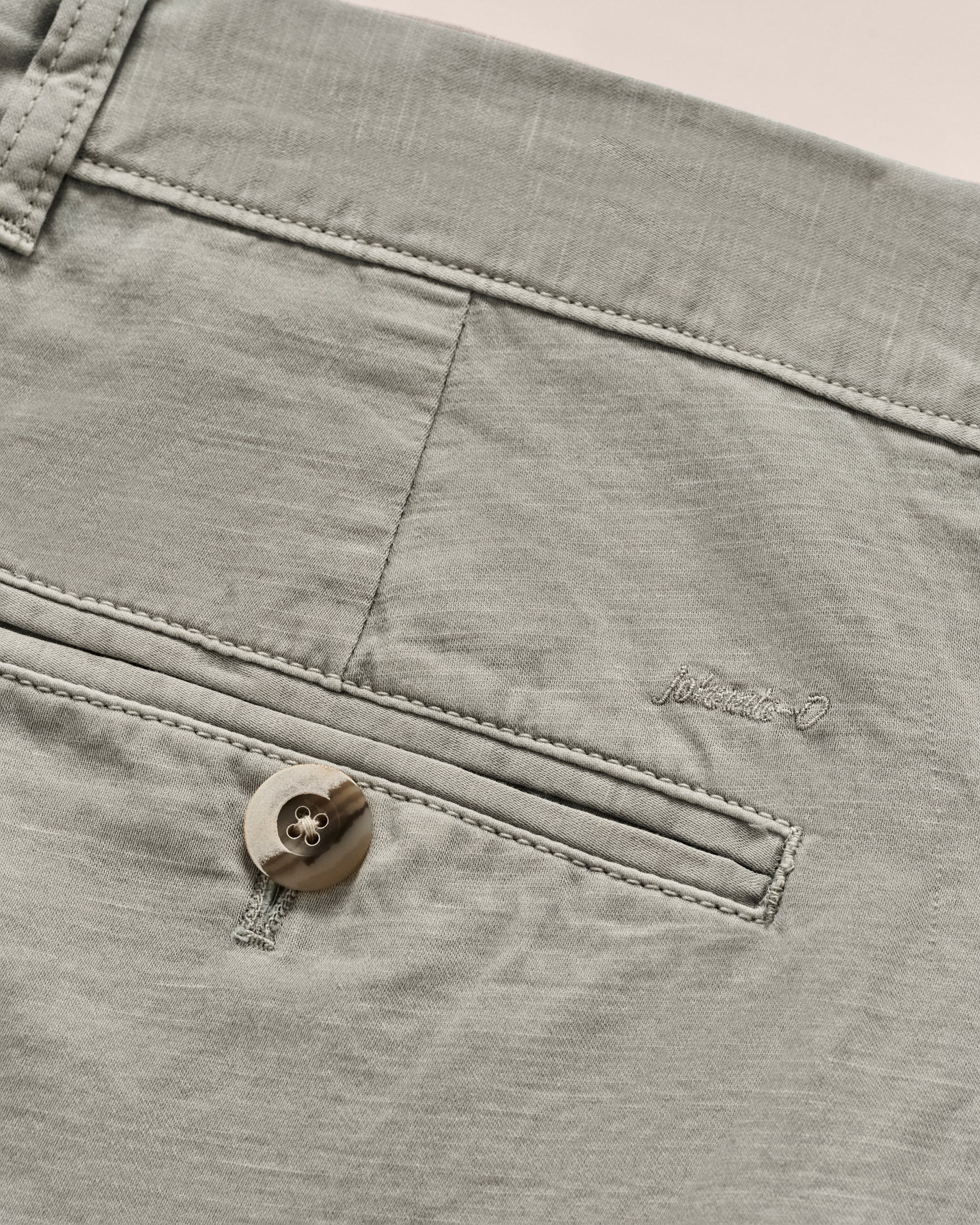 Johnnie-O Melrose Cotton Linen Shorts, Light Gray