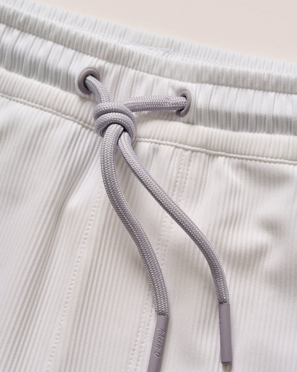 Johnnie-O Jumpin Ribbed Knit Performance Shorts, White