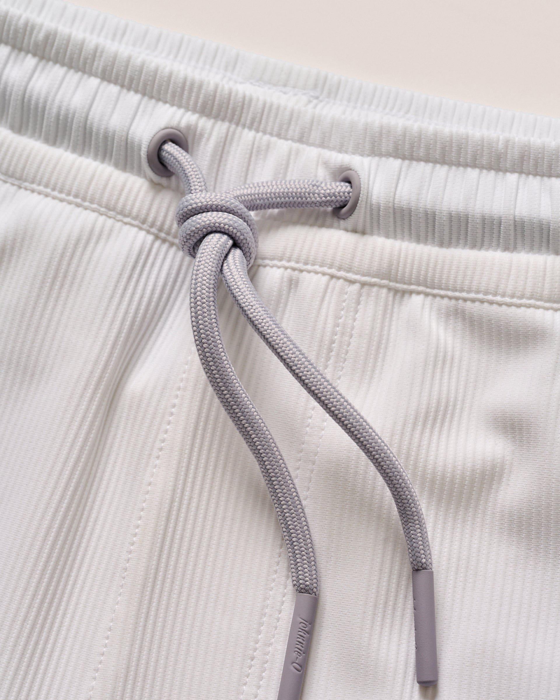 Johnnie-O Jumpin Ribbed Knit Performance Shorts, White