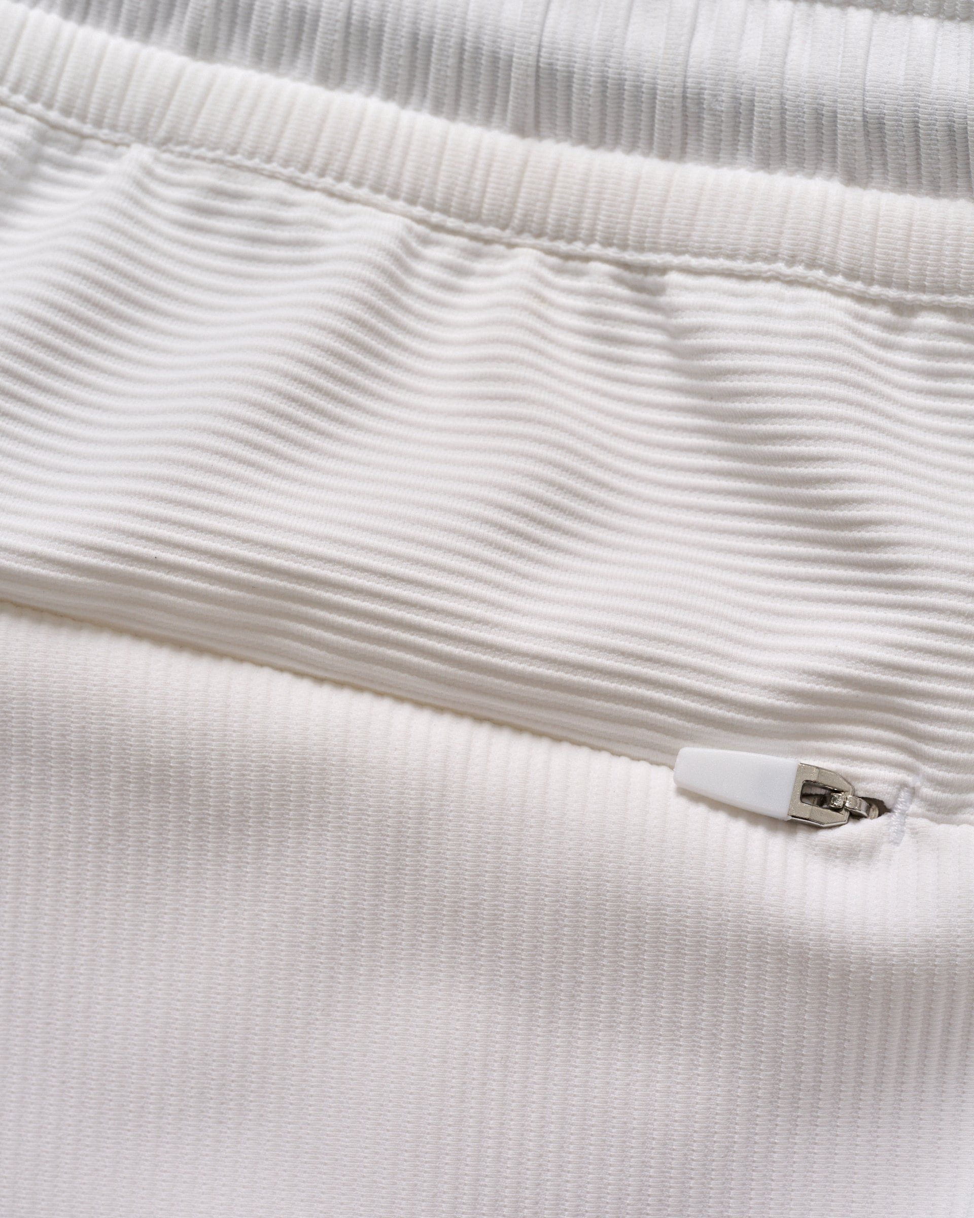 Johnnie-O Jumpin Ribbed Knit Performance Shorts, White