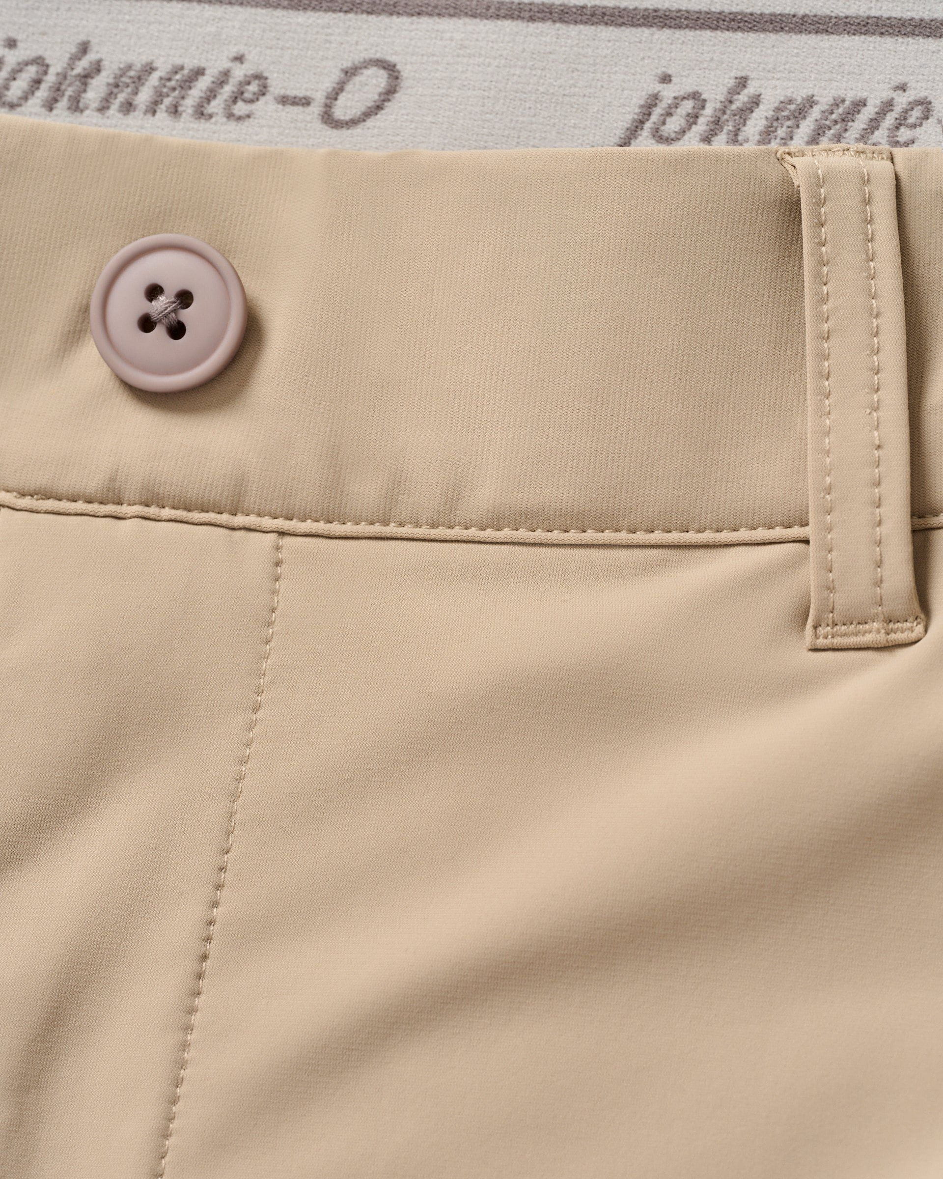 Johnnie-O Fusion Knit Performance Pull-On Short - 9", Khaki