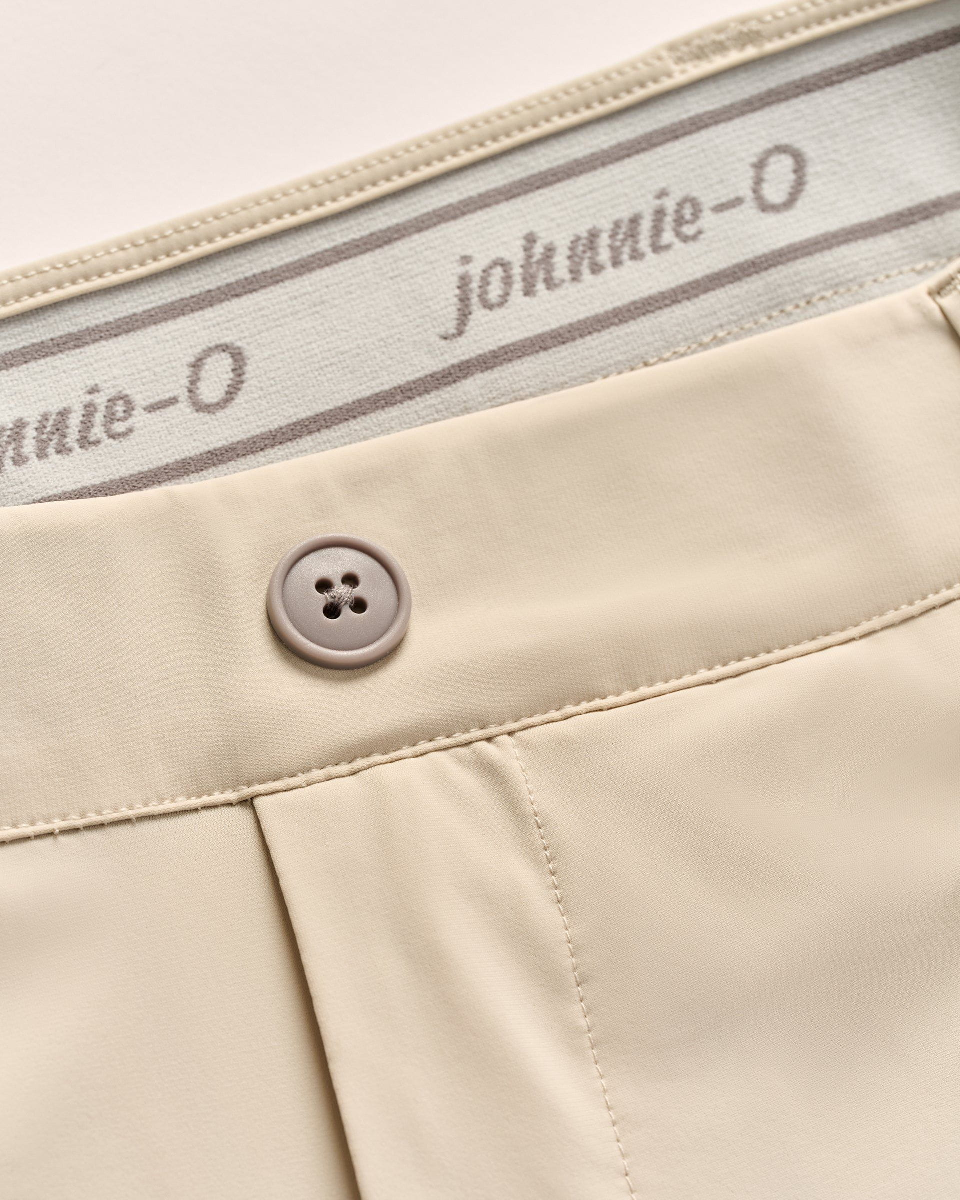 Johnnie-O Fusion Knit Performance Pull-On Short - 9", Stone