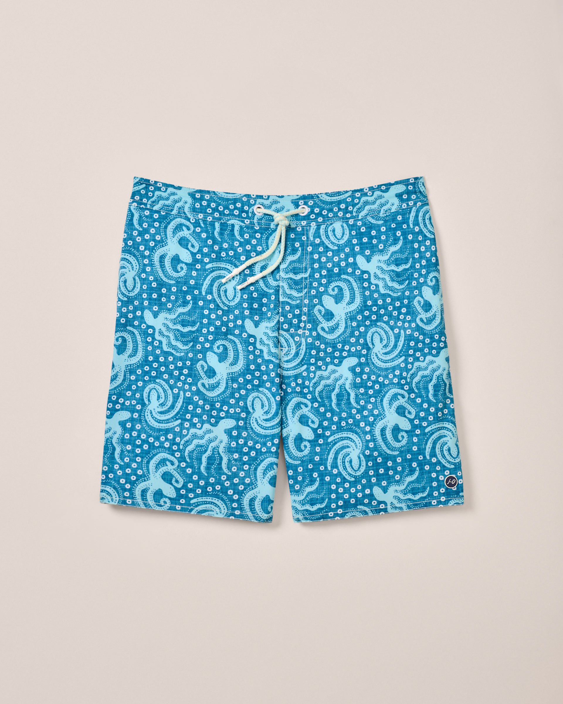 Johnnie-O The Half Elastic 7" Surf Shorts, Big Blue