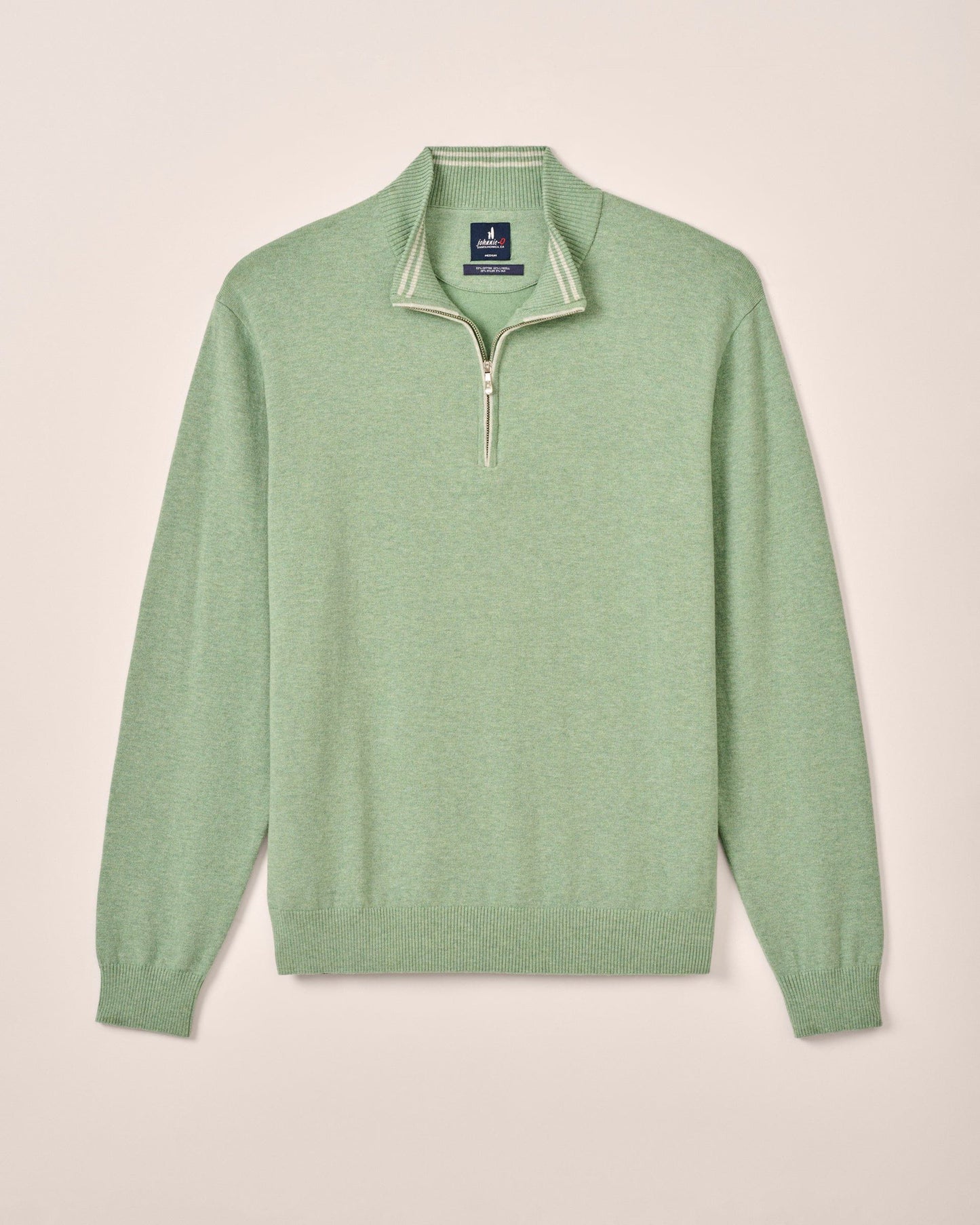Johnnie-O Desmond Plaited Cotton Blend 1/4 Zip Sweater