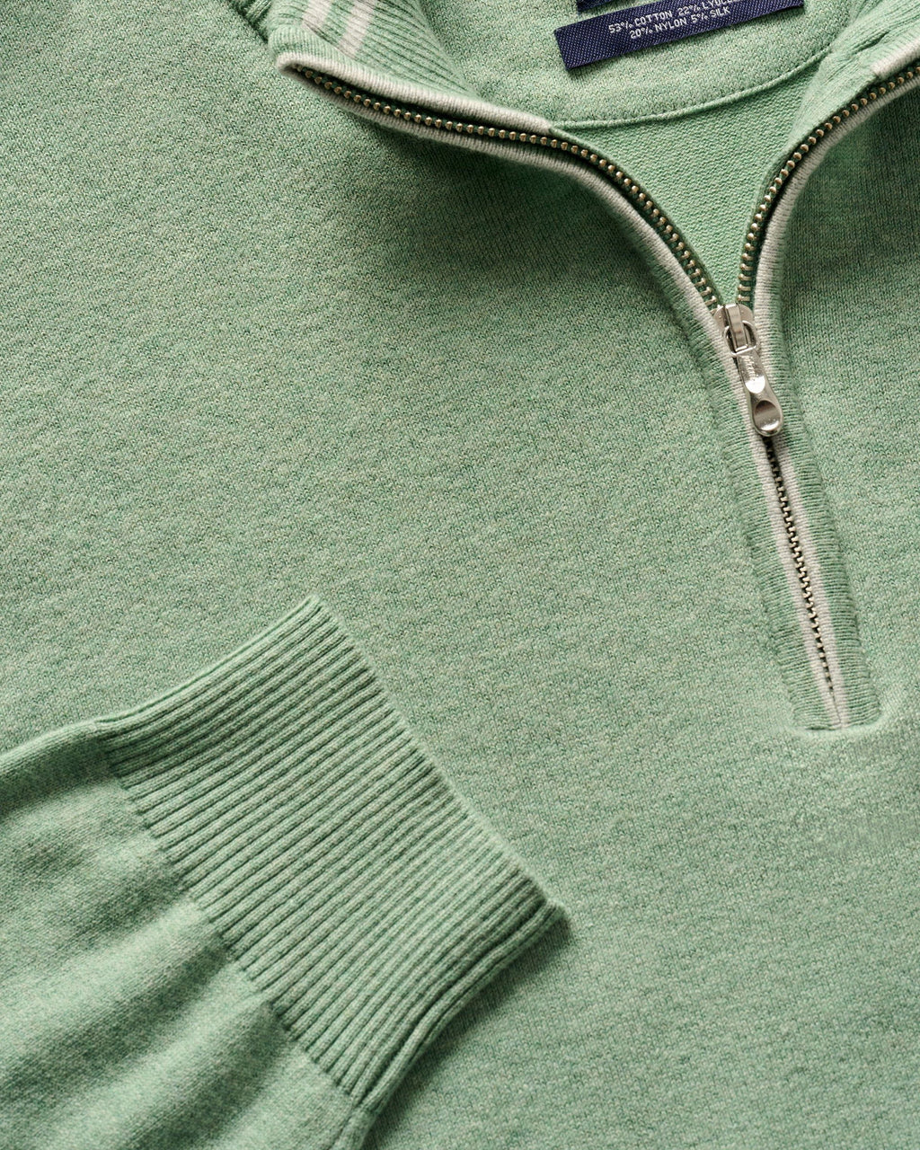 Johnnie-O Desmond Plaited Cotton Blend 1/4 Zip Sweater