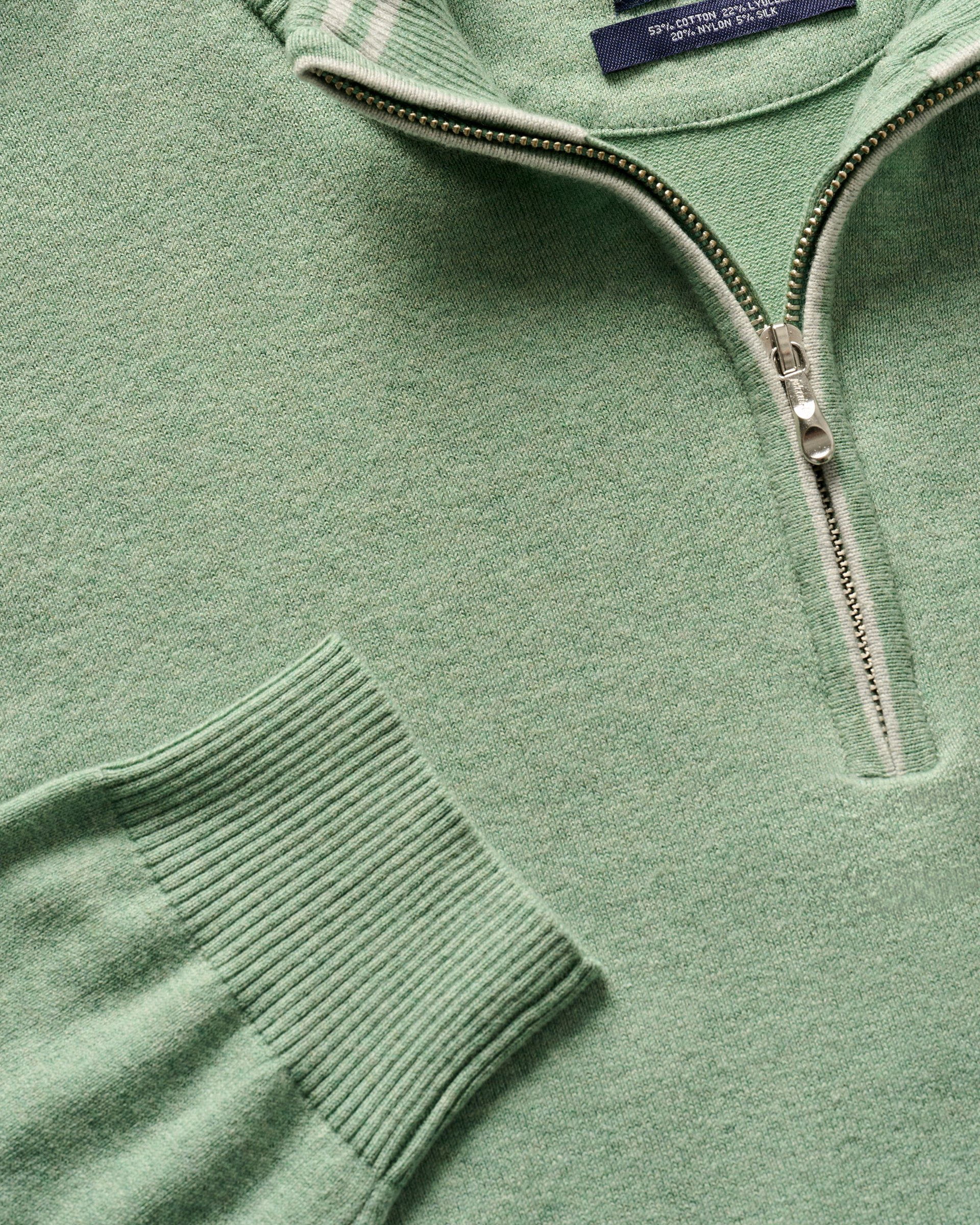 Johnnie-O Desmond Plaited Cotton Blend 1/4 Zip Sweater