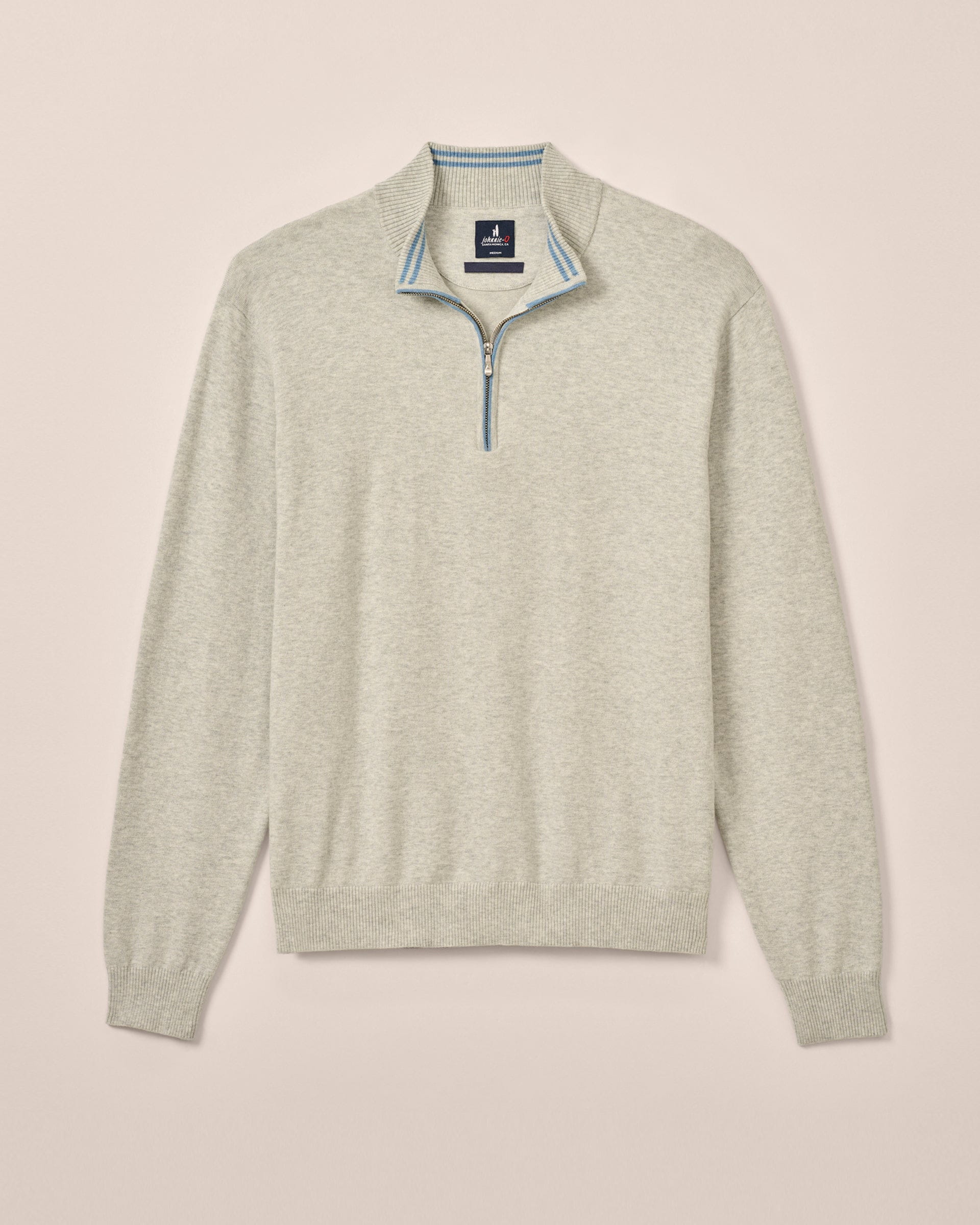 Johnnie-O Desmond Plaited Cotton Blend 1/4 Zip Sweater