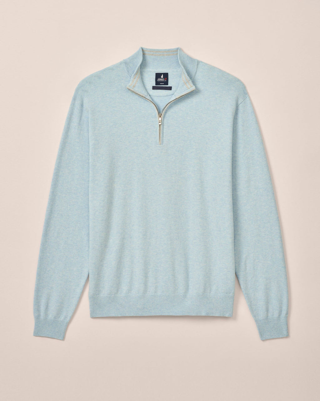 Johnnie-O Desmond Plaited Cotton Blend 1/4 Zip Sweater
