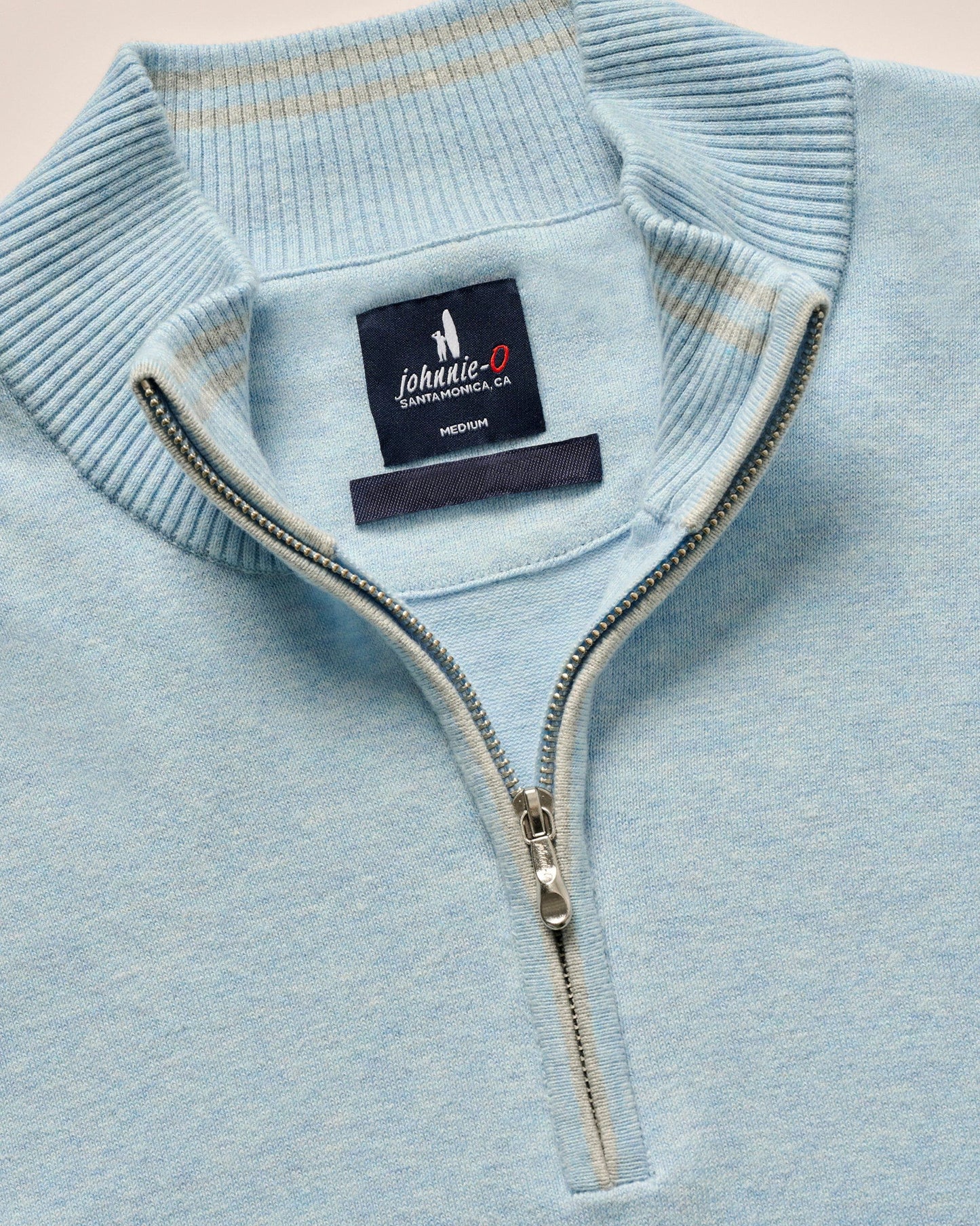 Johnnie-O Desmond Plaited Cotton Blend 1/4 Zip Sweater