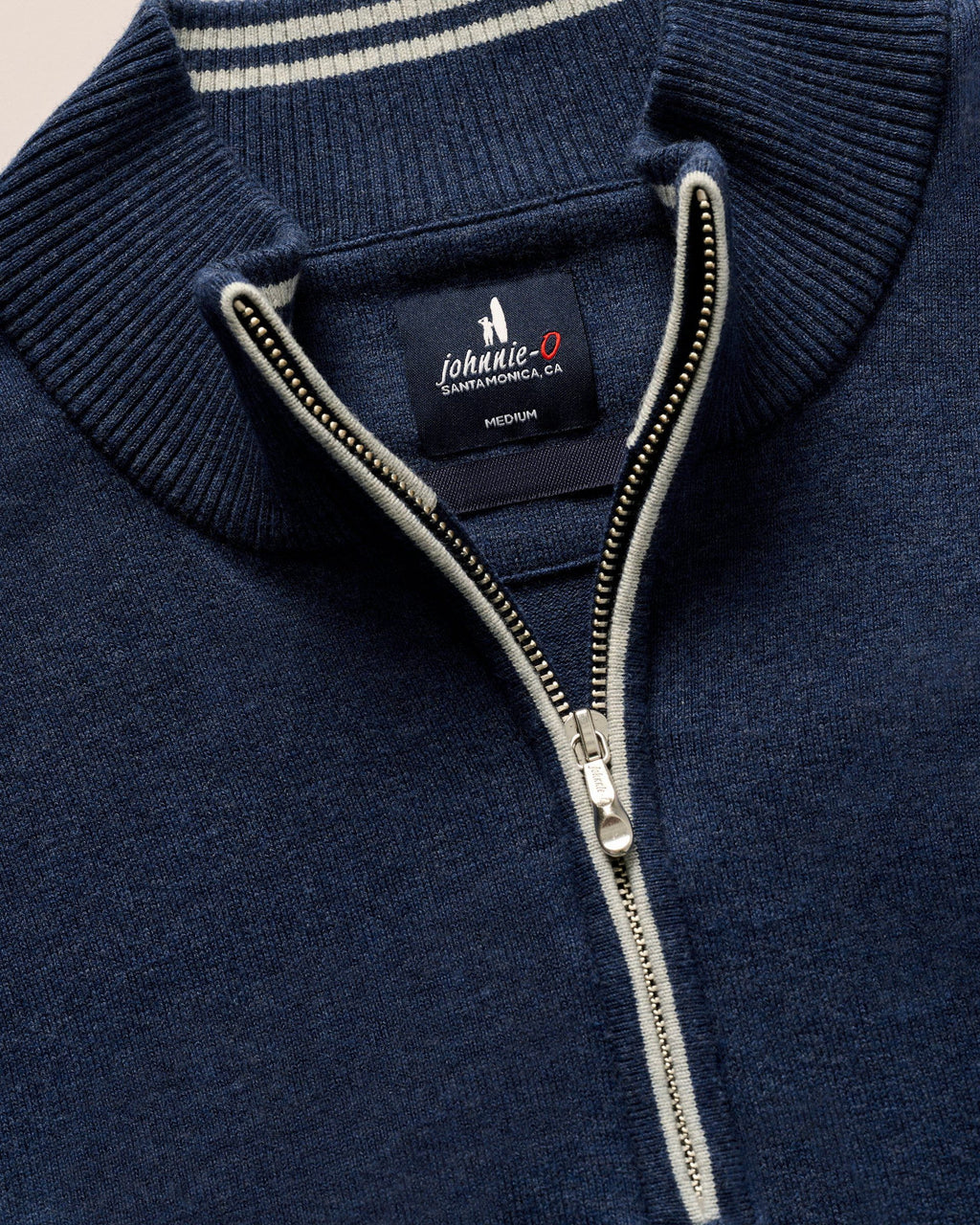Johnnie-O Desmond Plaited Cotton Blend 1/4 Zip Sweater