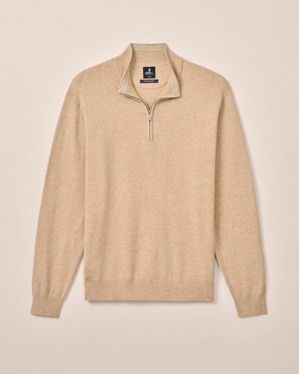 Johnnie-O Desmond Plaited Cotton Blend 1/4 Zip Sweater