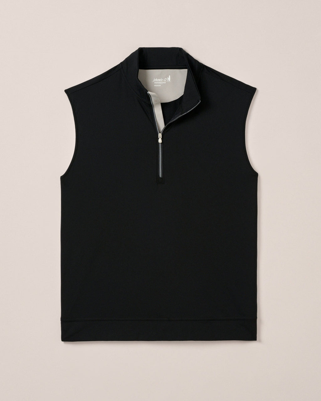Johnnie-O The Motion 1/4 Zip Performance Vest, Black