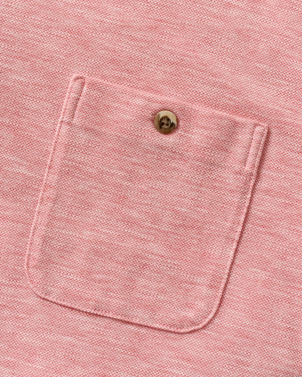 Johnnie-O Short-Sleeve Knit Pique Button-Down Shirt - Tasca, Conch