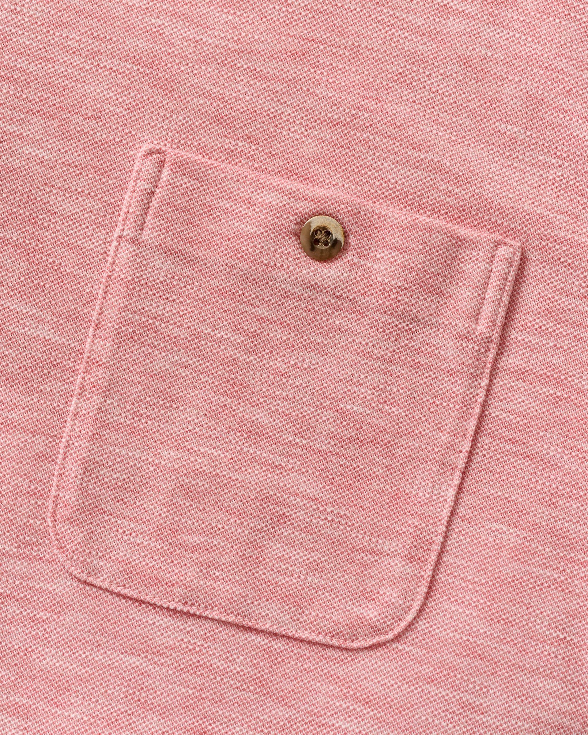 Johnnie-O Short-Sleeve Knit Pique Button-Down Shirt - Tasca, Conch