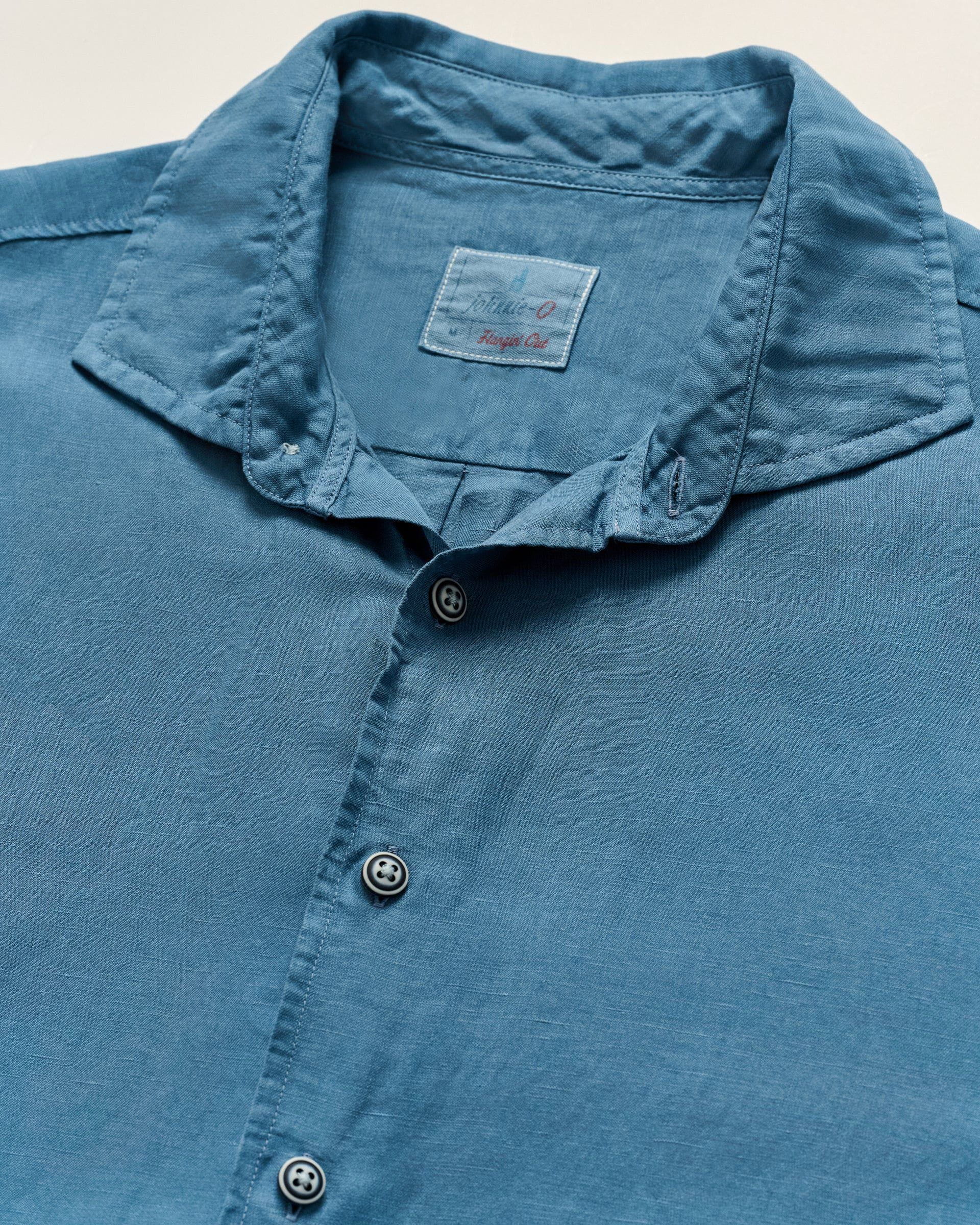 Johnnie-O Short Sleeve Hangin' Out Linen Button Down Shirt - Gianni