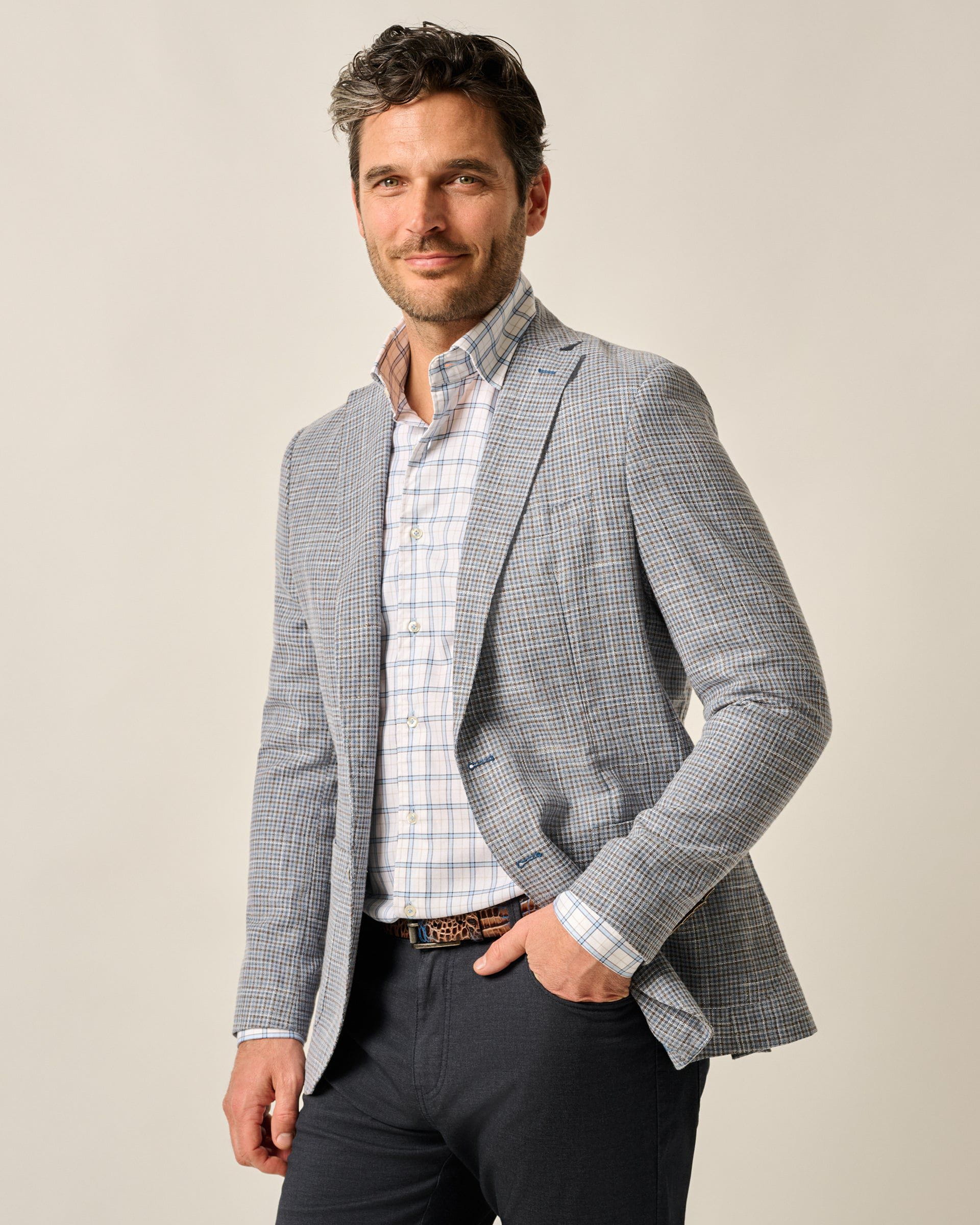 Johnnie-O Bowden Top Shelf Wool Cotton Sport Coat, Navy