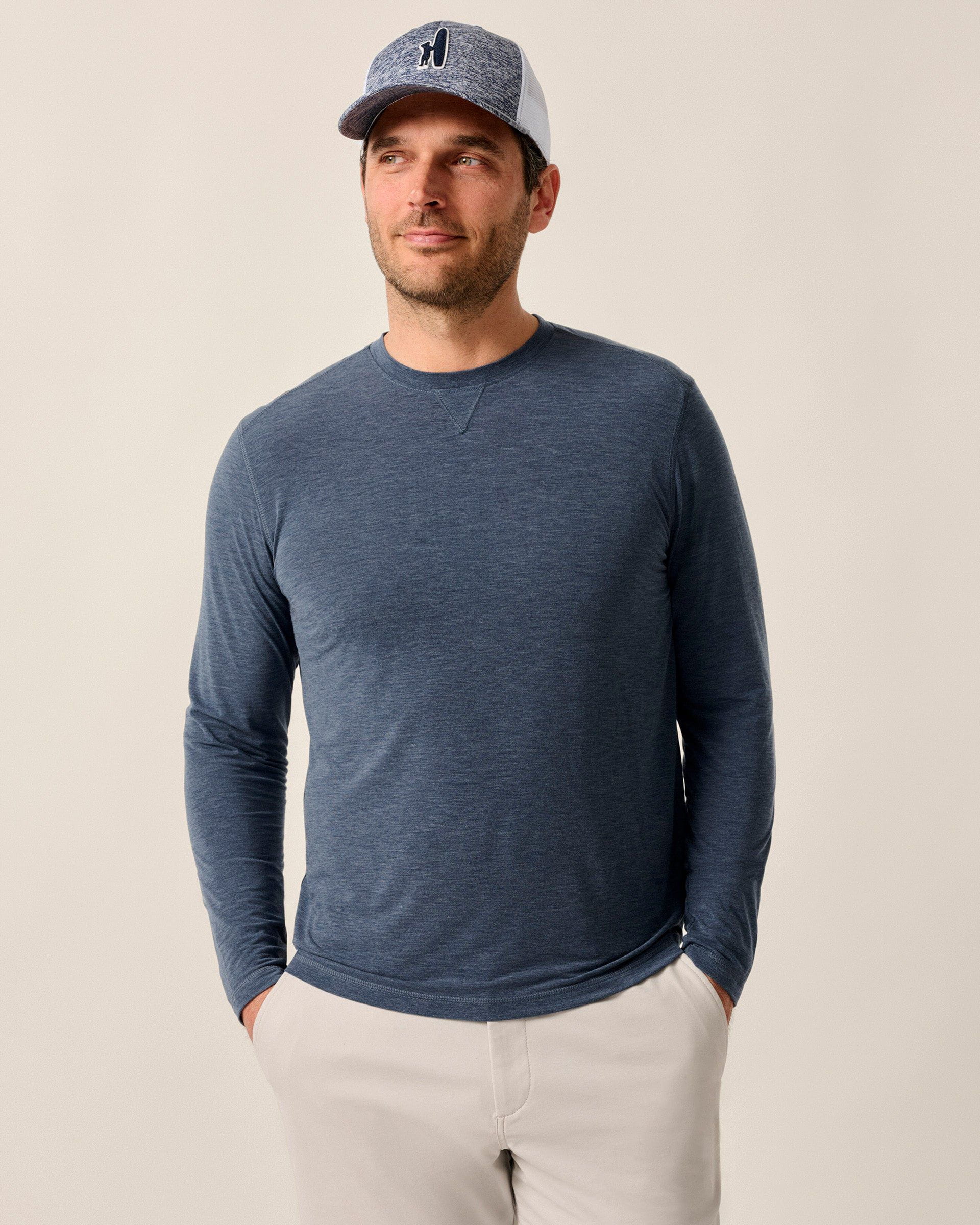 Johnnie-O The Course Performance T-Shirt - Long Sleeve, Wake