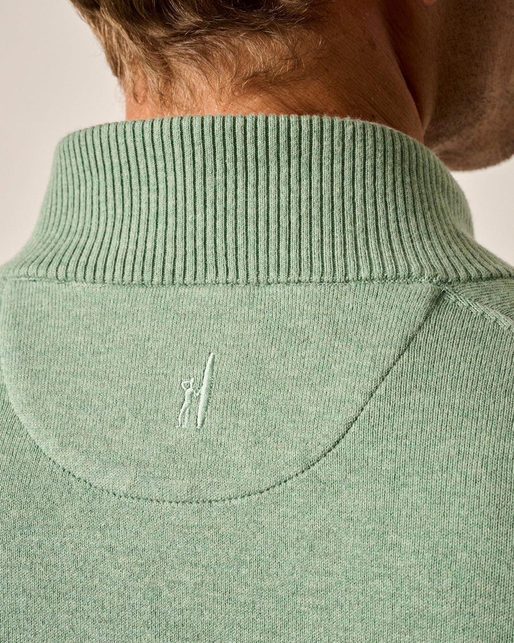 Johnnie-O Desmond Plaited Cotton Blend 1/4 Zip Sweater