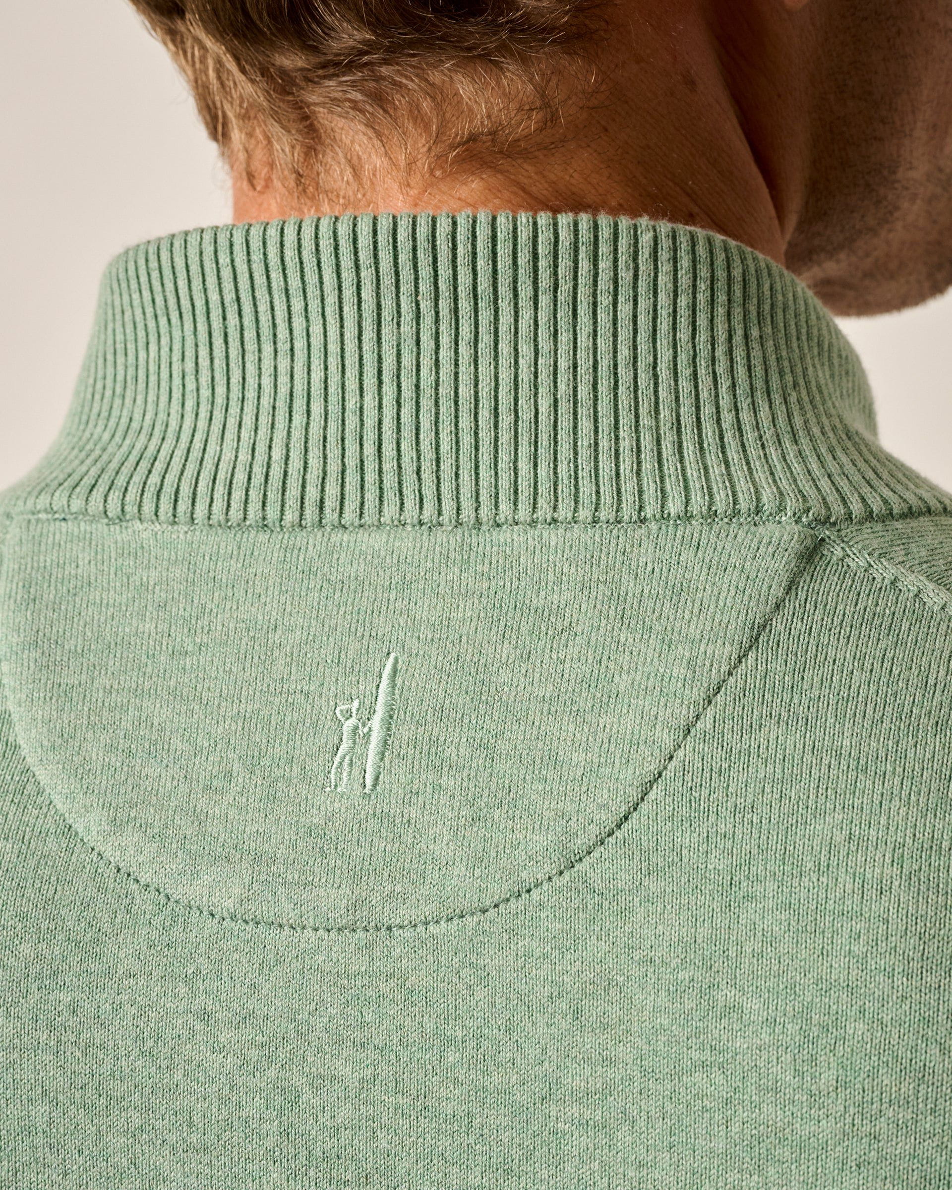 Johnnie-O Desmond Plaited Cotton Blend 1/4 Zip Sweater