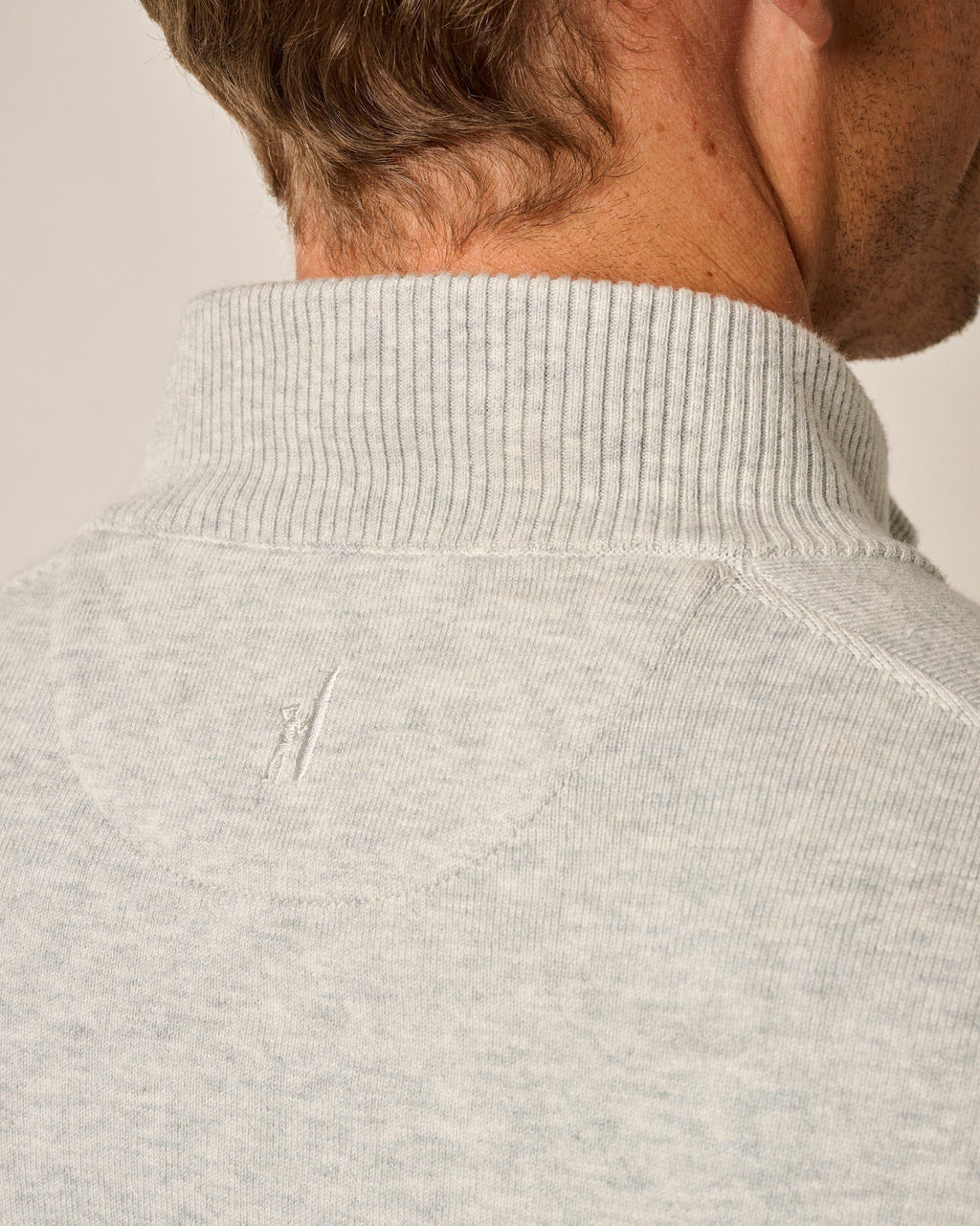 Johnnie-O Desmond Plaited Cotton Blend 1/4 Zip Sweater