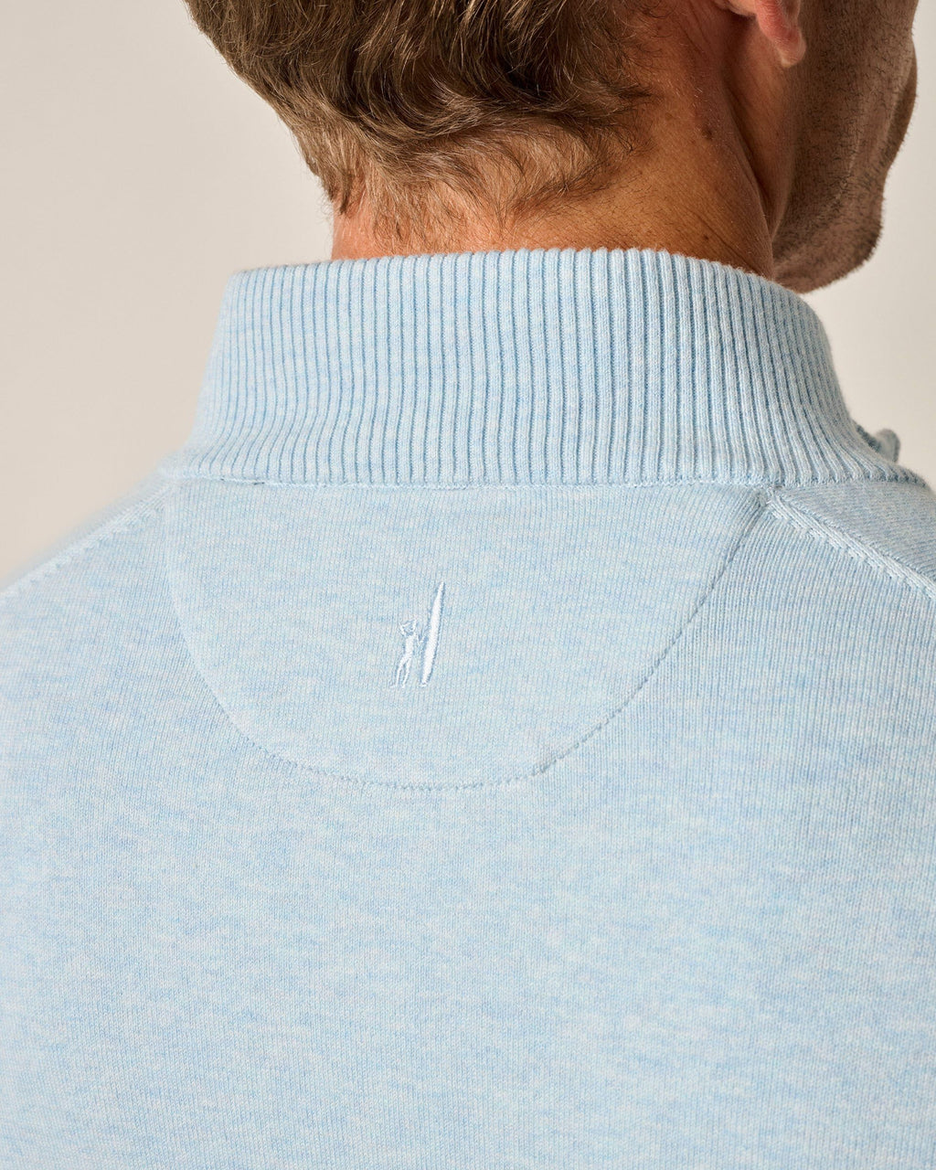 Johnnie-O Desmond Plaited Cotton Blend 1/4 Zip Sweater