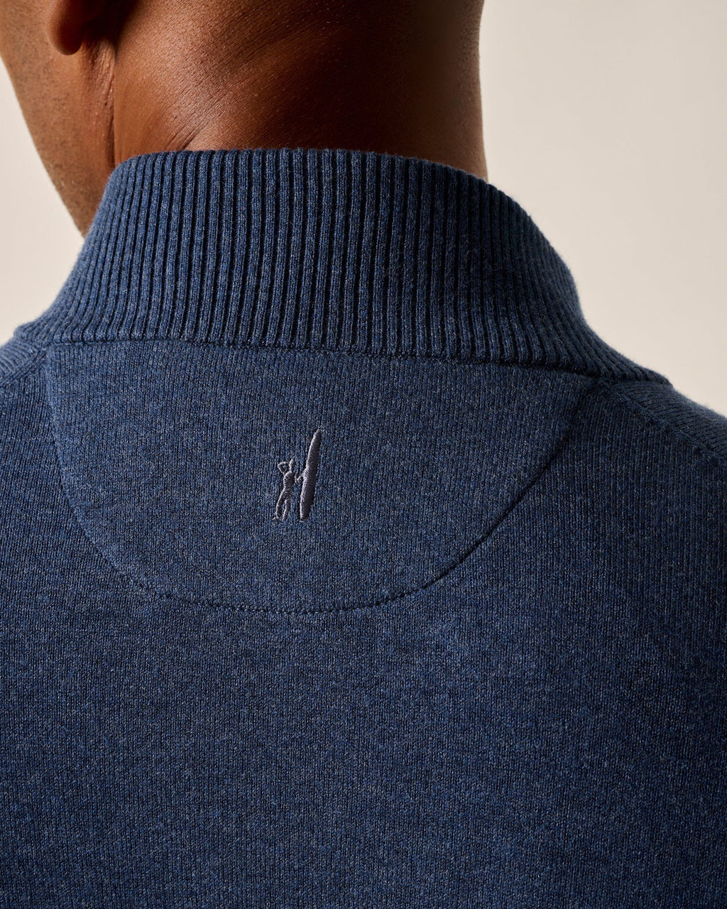 Johnnie-O Desmond Plaited Cotton Blend 1/4 Zip Sweater