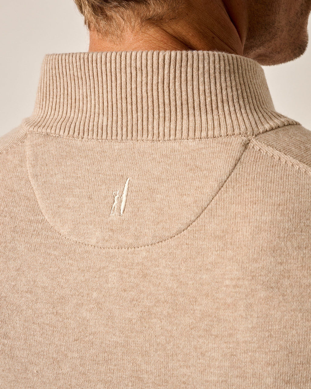 Johnnie-O Desmond Plaited Cotton Blend 1/4 Zip Sweater