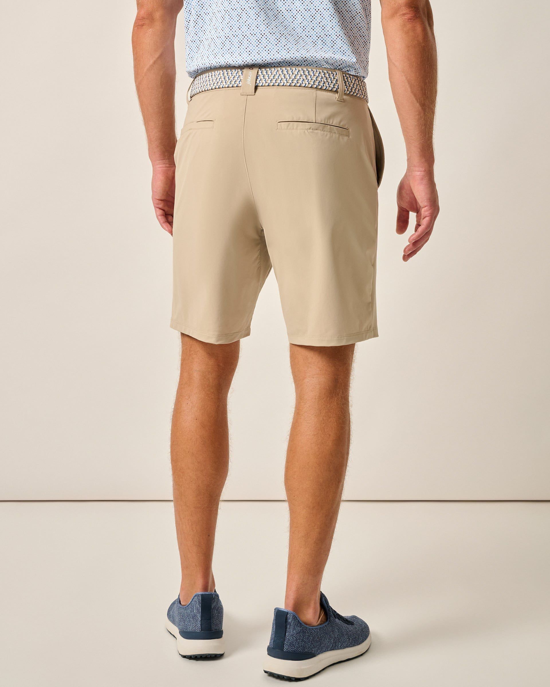 Johnnie-O Fusion Knit Performance Pull-On Short - 9", Khaki
