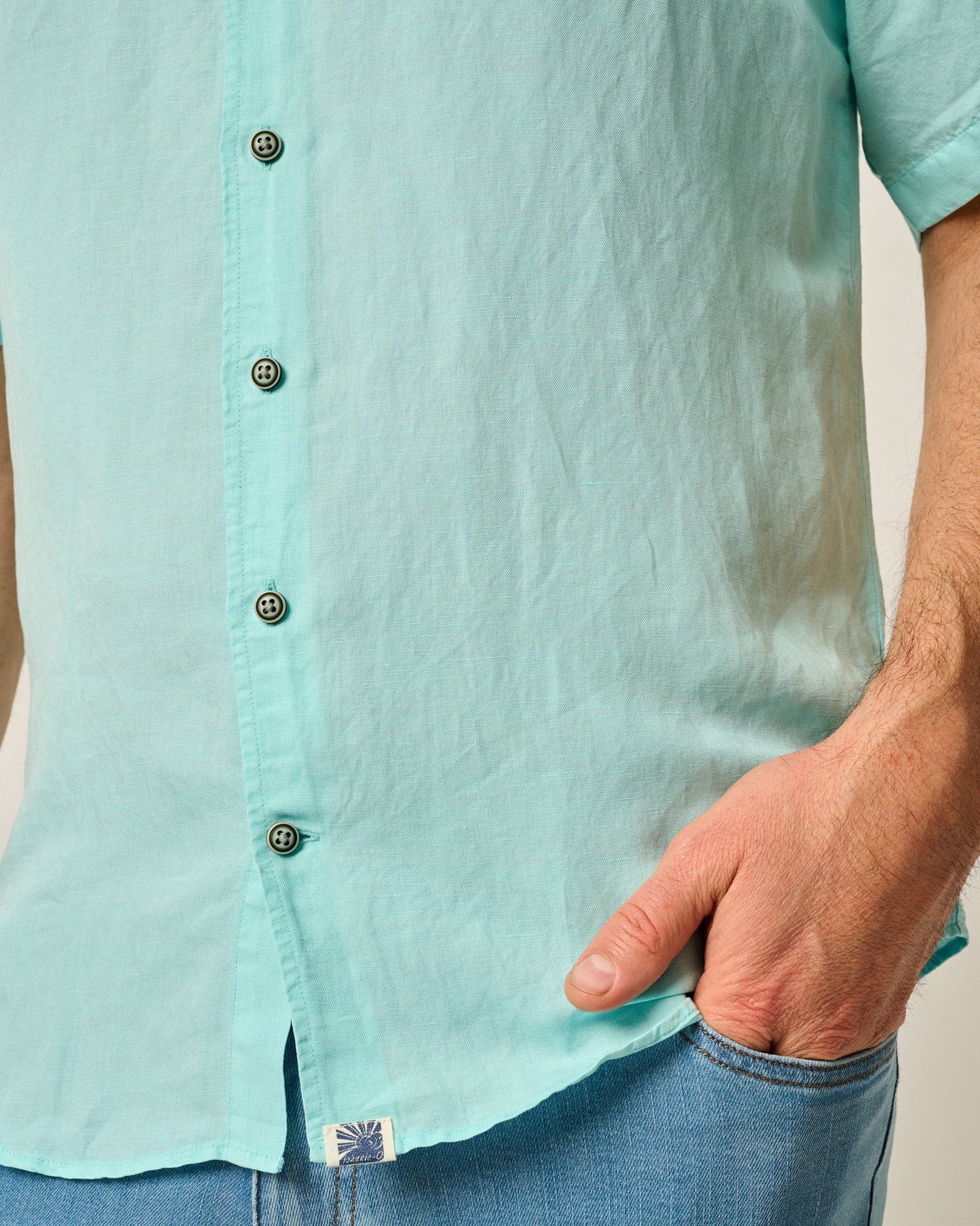 Johnnie-O Short Sleeve Hangin' Out Linen Button Down Shirt - Gianni