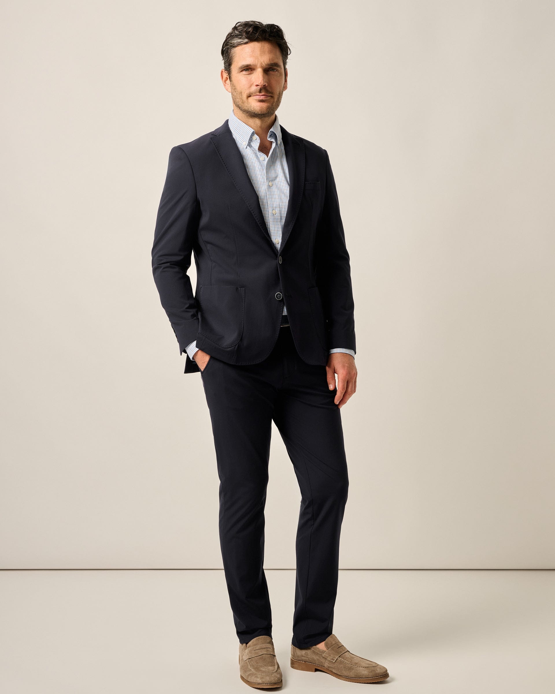 Johnnie-O Hoffman Top Shelf Performance Stretch Knit Blazer, Navy