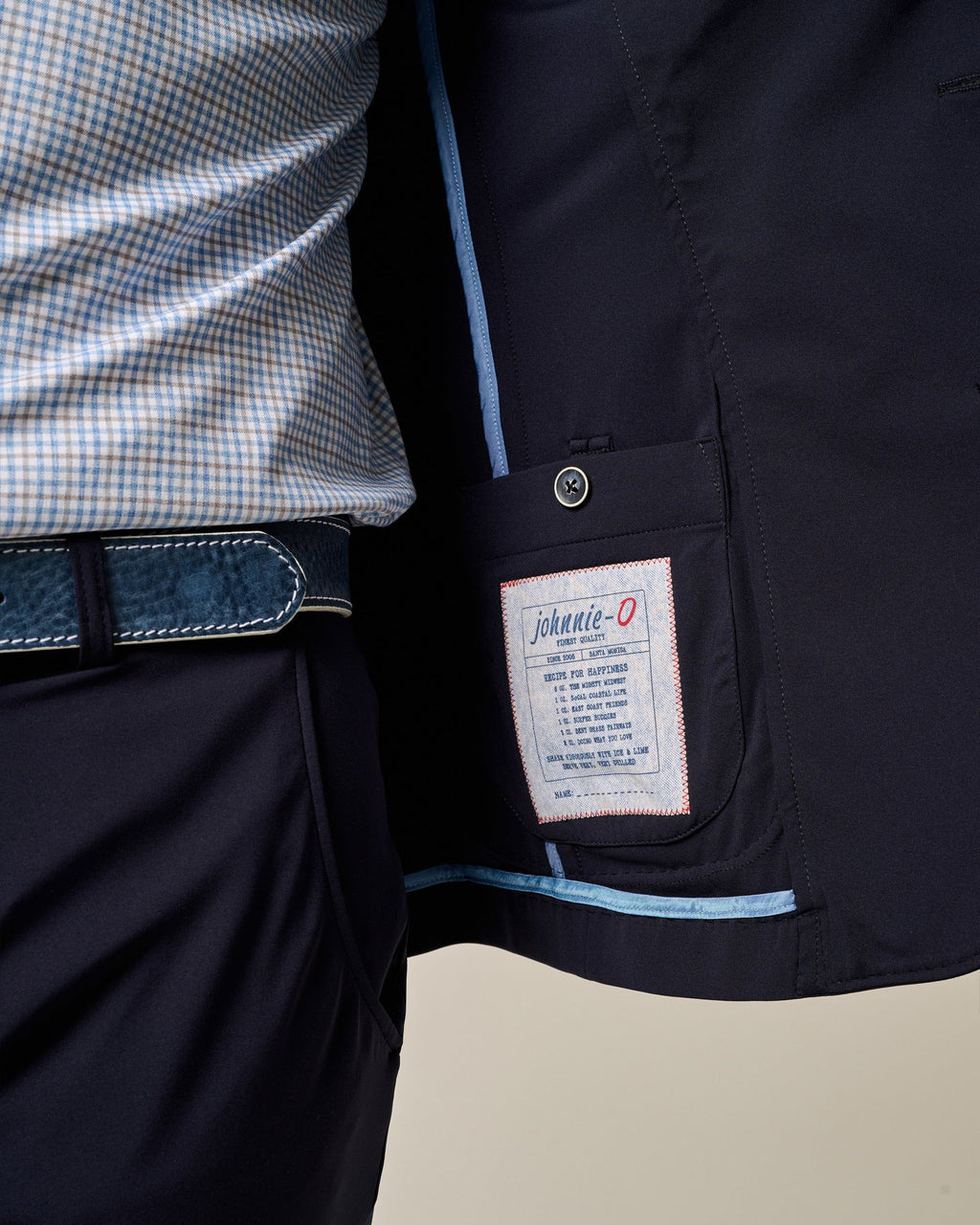 Johnnie-O Hoffman Top Shelf Performance Stretch Knit Blazer, Navy