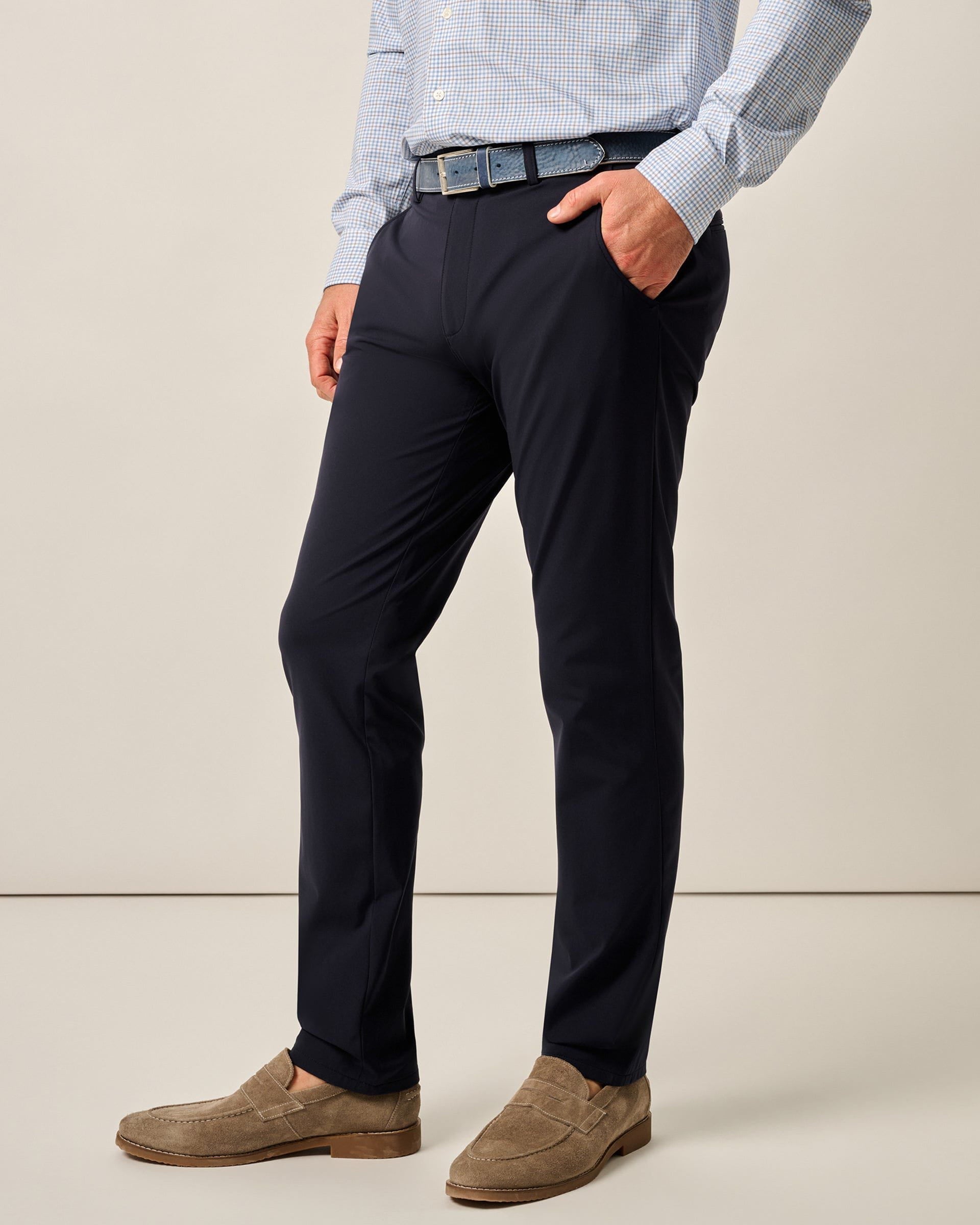 Johnnie-O Hoffman Top Shelf Performance Stretch Knit Trouser, Navy