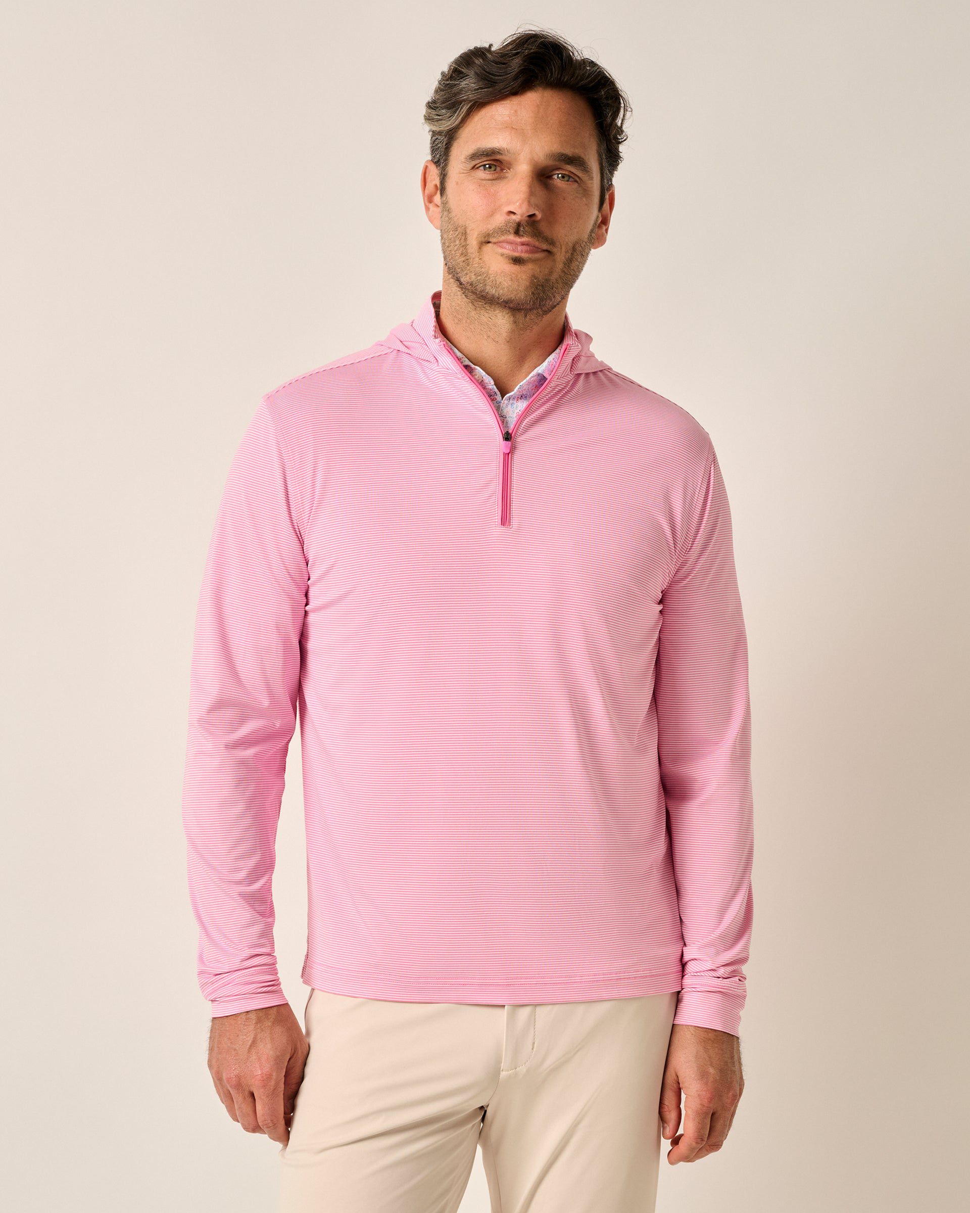 Johnnie-O Hybrid Performance 1/4 Zip Hoodie