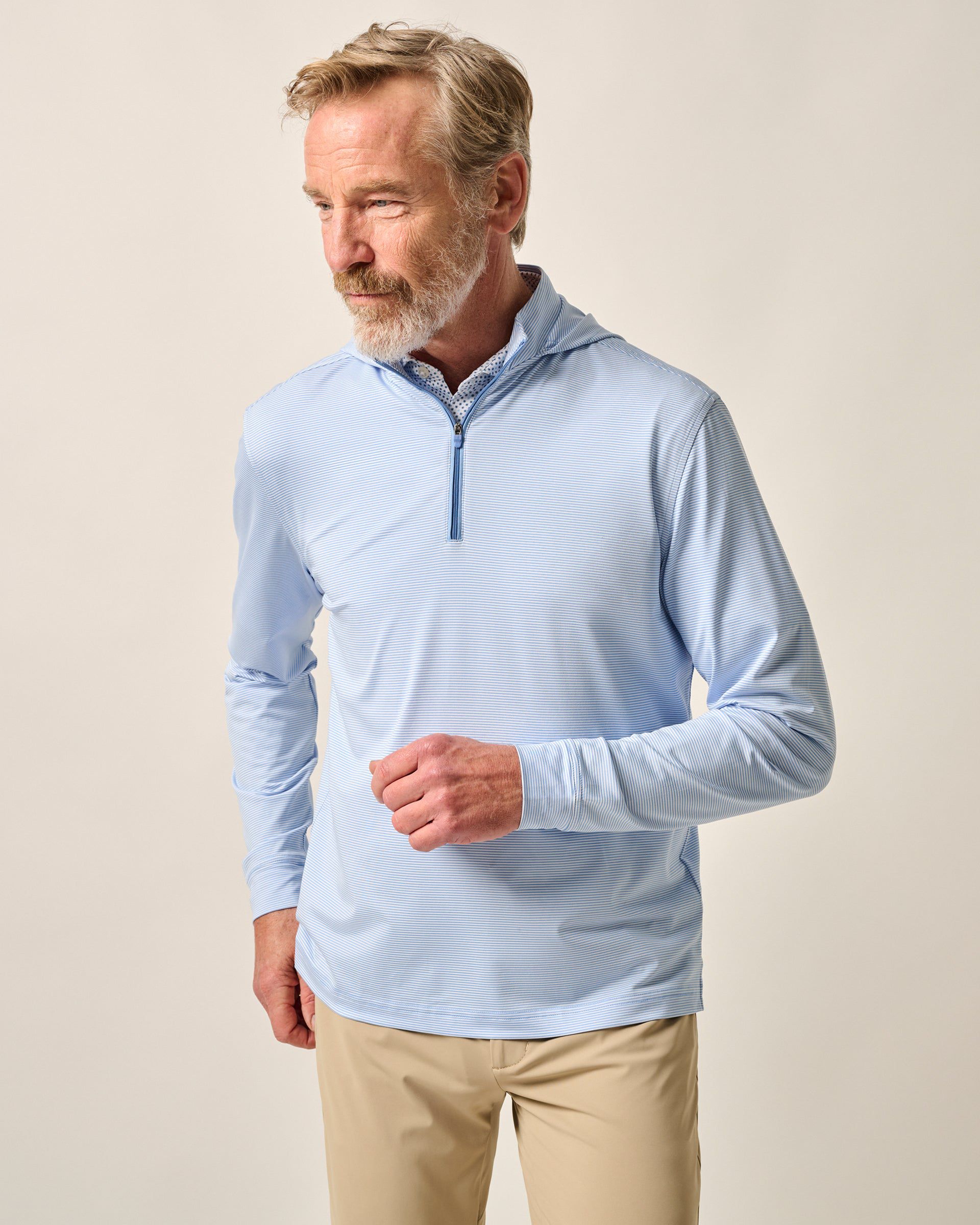 Johnnie-O Hybrid Performance 1/4 Zip Hoodie