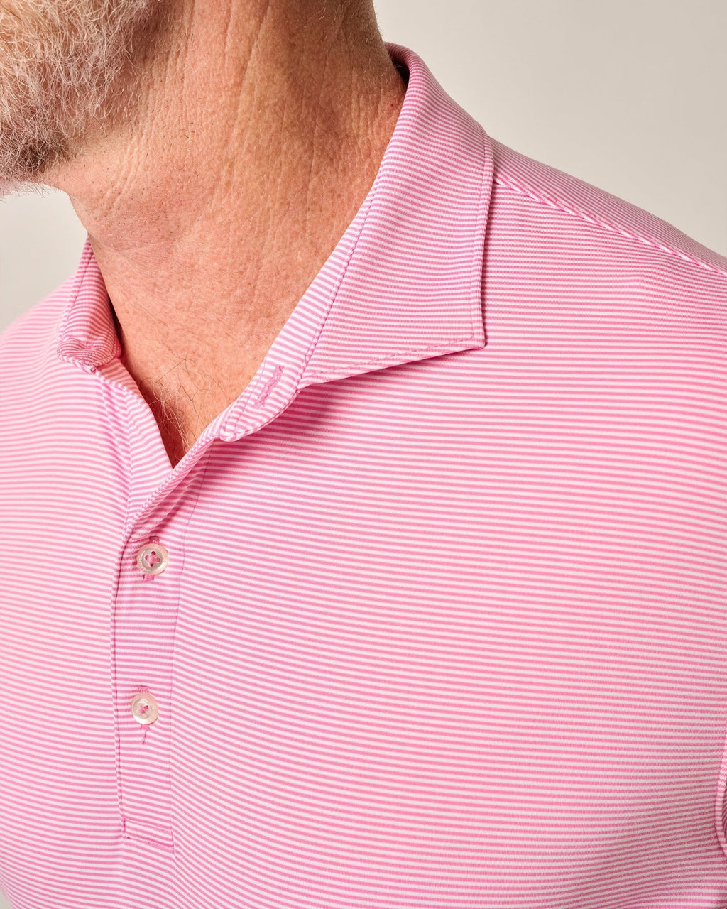 Johnnie-O Performance Jersey Polo - Lyndonn Stripe, Gulf Blue