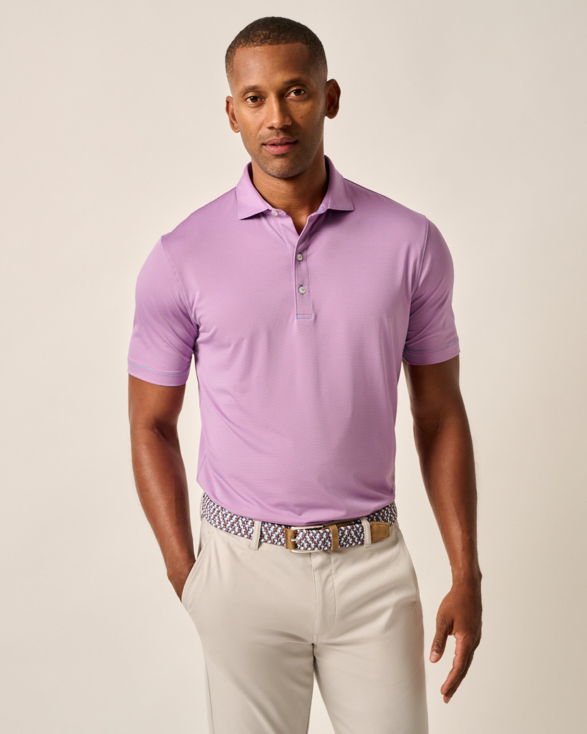 Johnnie-O Performance Jersey Polo - Lyndonn Stripe