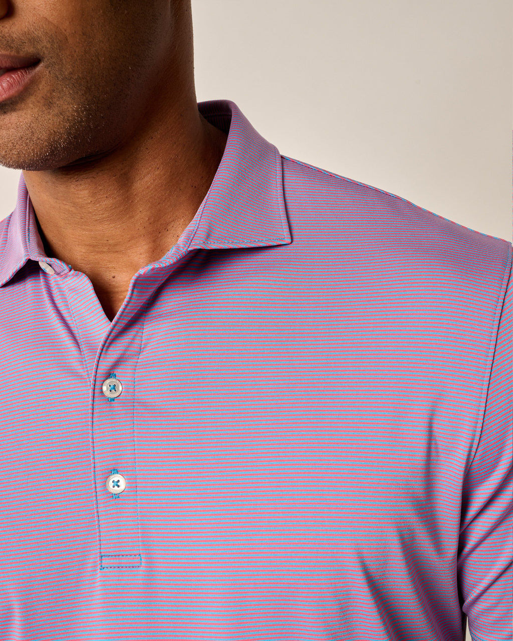 Johnnie-O Performance Jersey Polo - Lyndonn Stripe