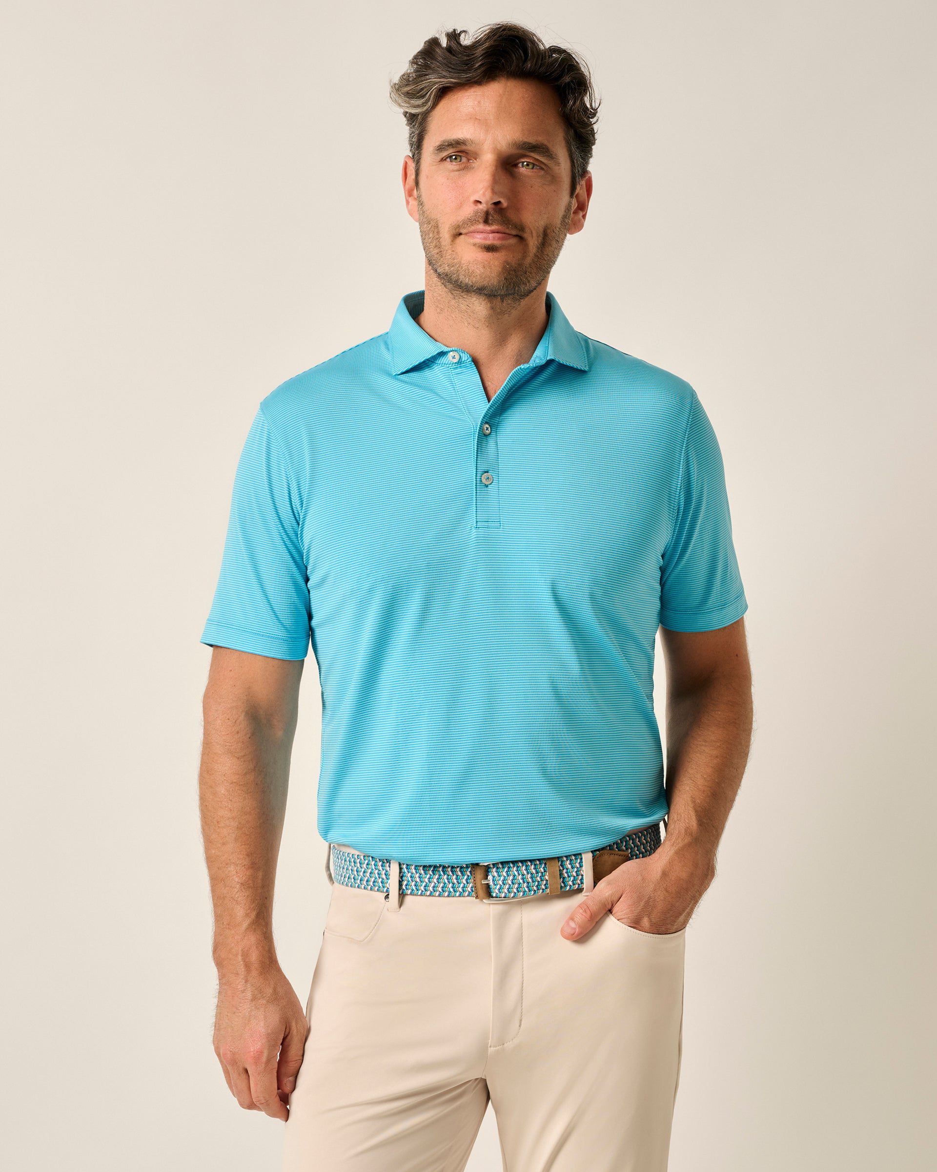 Johnnie-O Performance Jersey Polo - Lyndonn Stripe