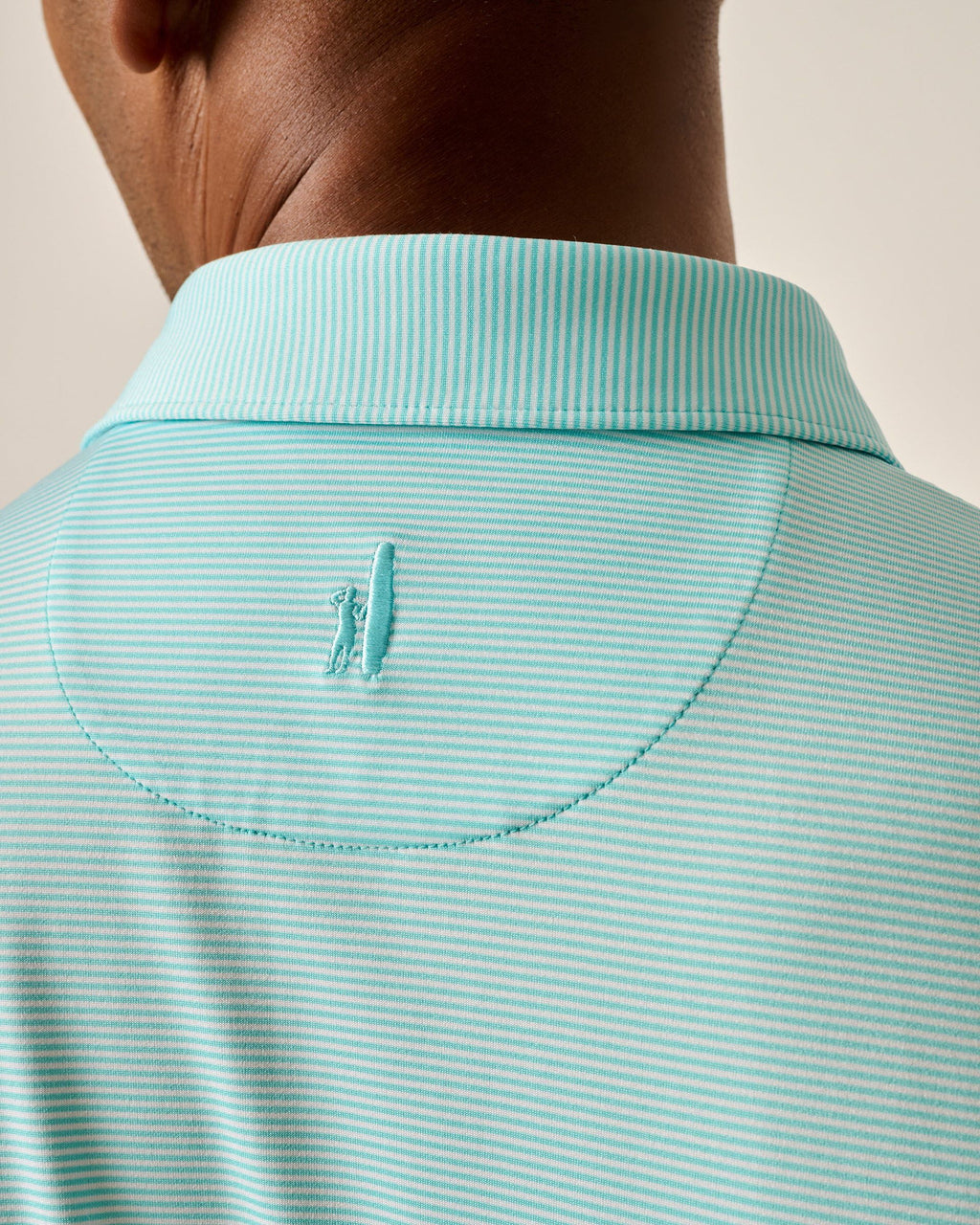 Johnnie-O Performance Jersey Polo - Lyndonn Stripe, Tarpon
