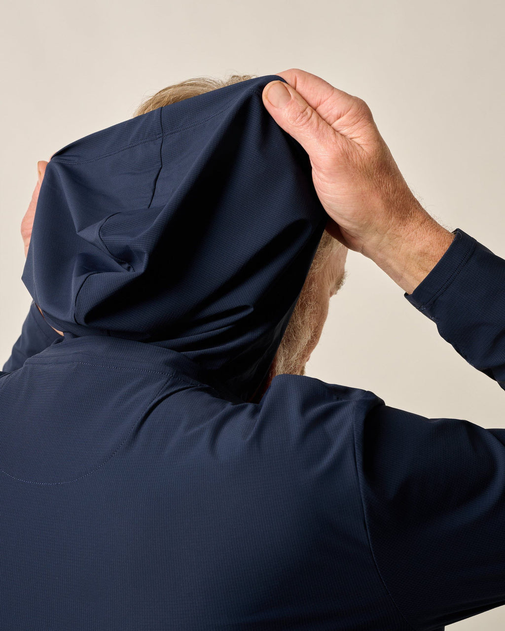 Johnnie-O Maxwel Performance Featherweight Hooded Long Sleeve Hoodie, Navy
