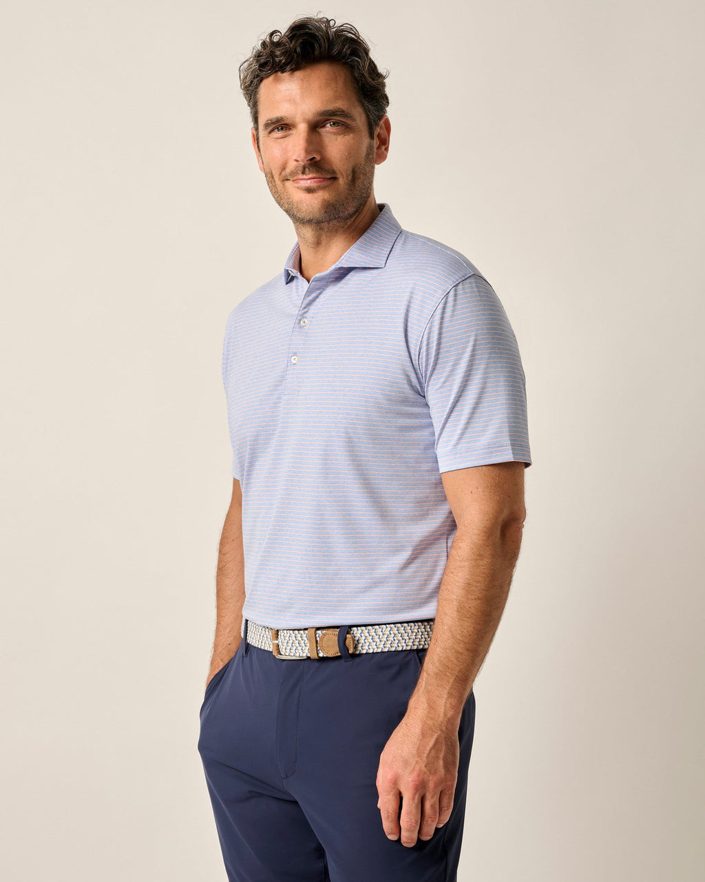 Johnnie-O Performance Jersey Polo - Michael Stripe