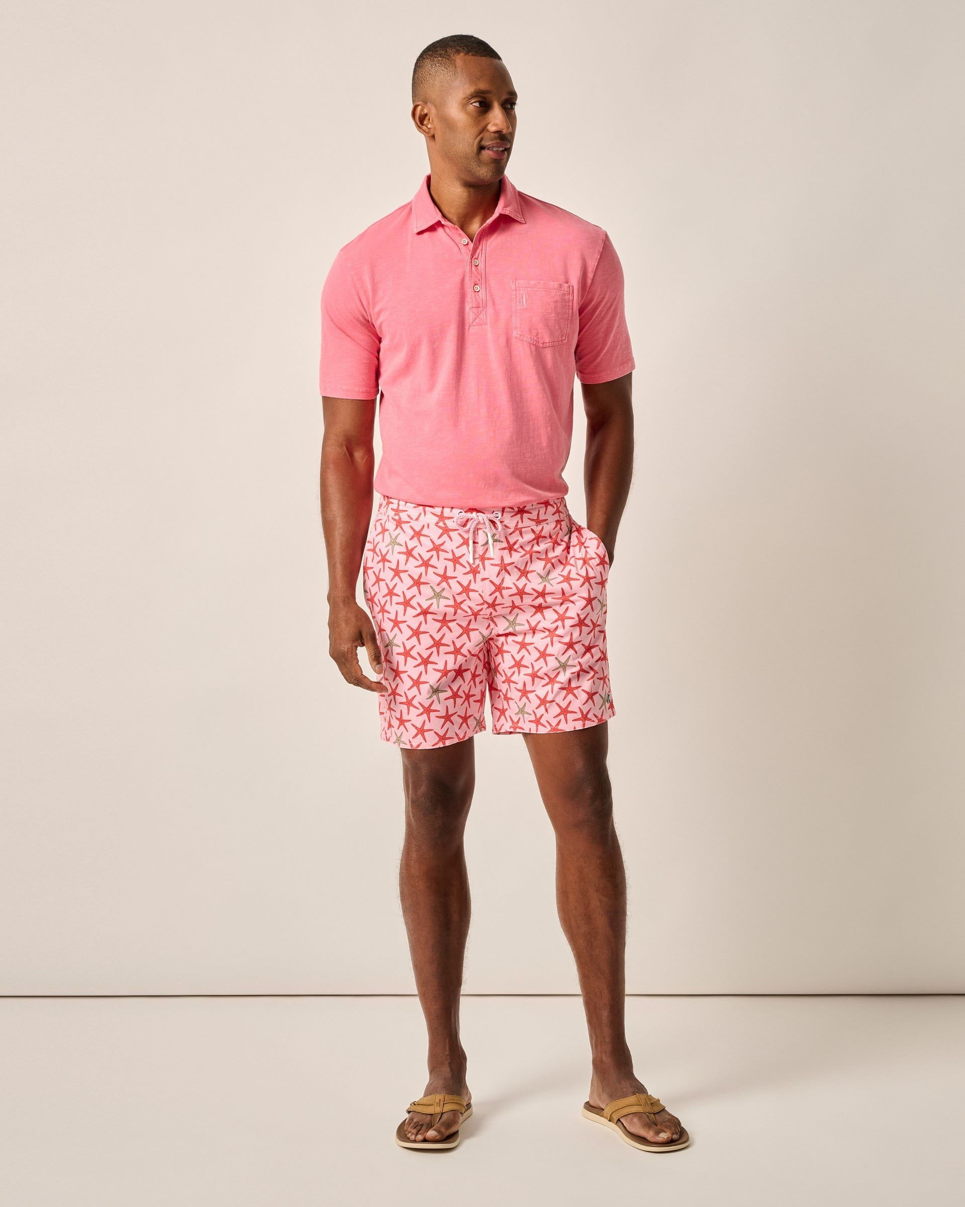 Johnnie-O The Half Elastic 7" Surf Shorts, Seastar