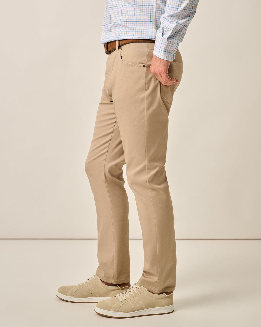 Johnnie-O Atlas Lightweight Stretch 5-Pocket Jeans, Khaki