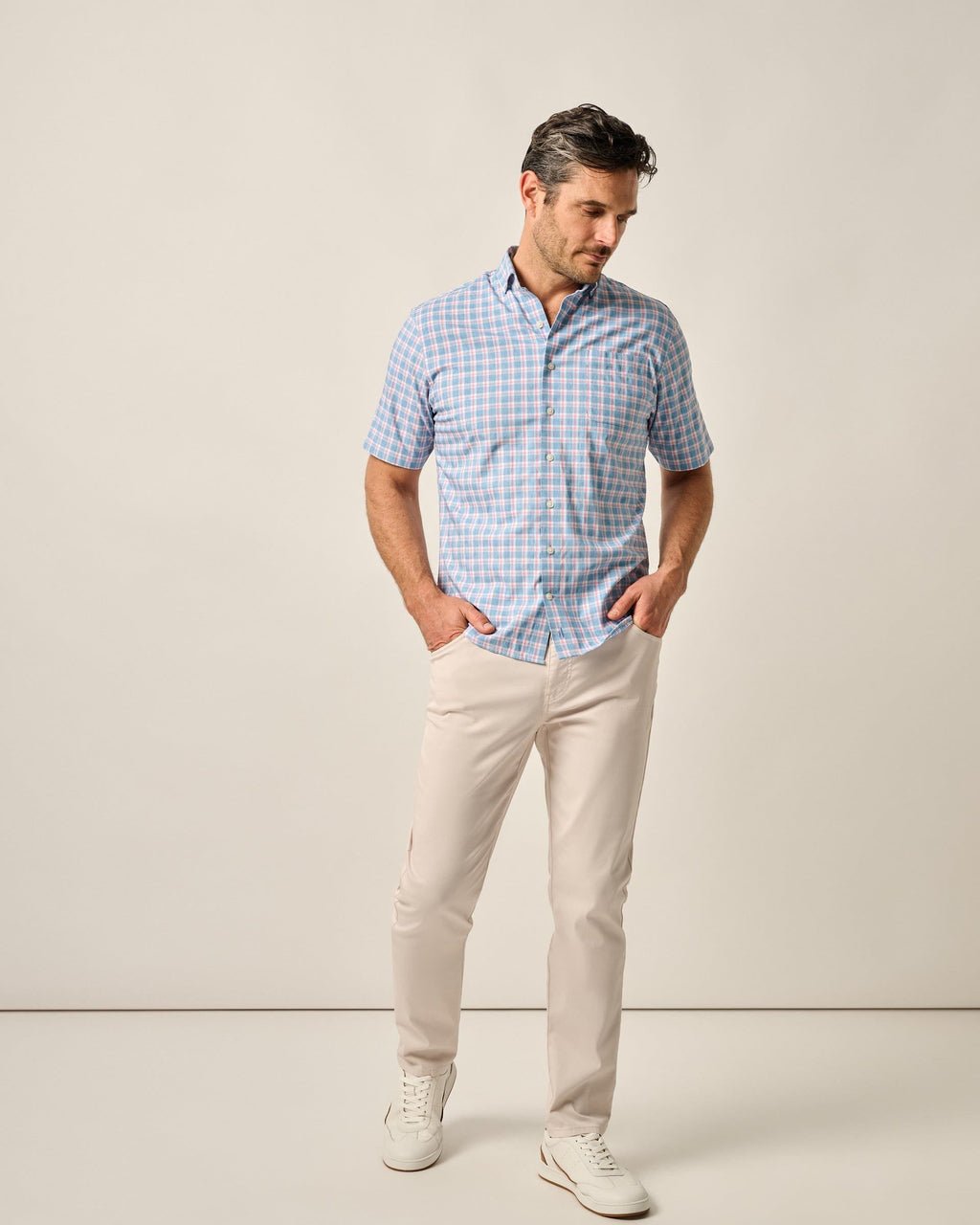 Johnnie-O Atlas Lightweight Stretch 5-Pocket Pant, Stone