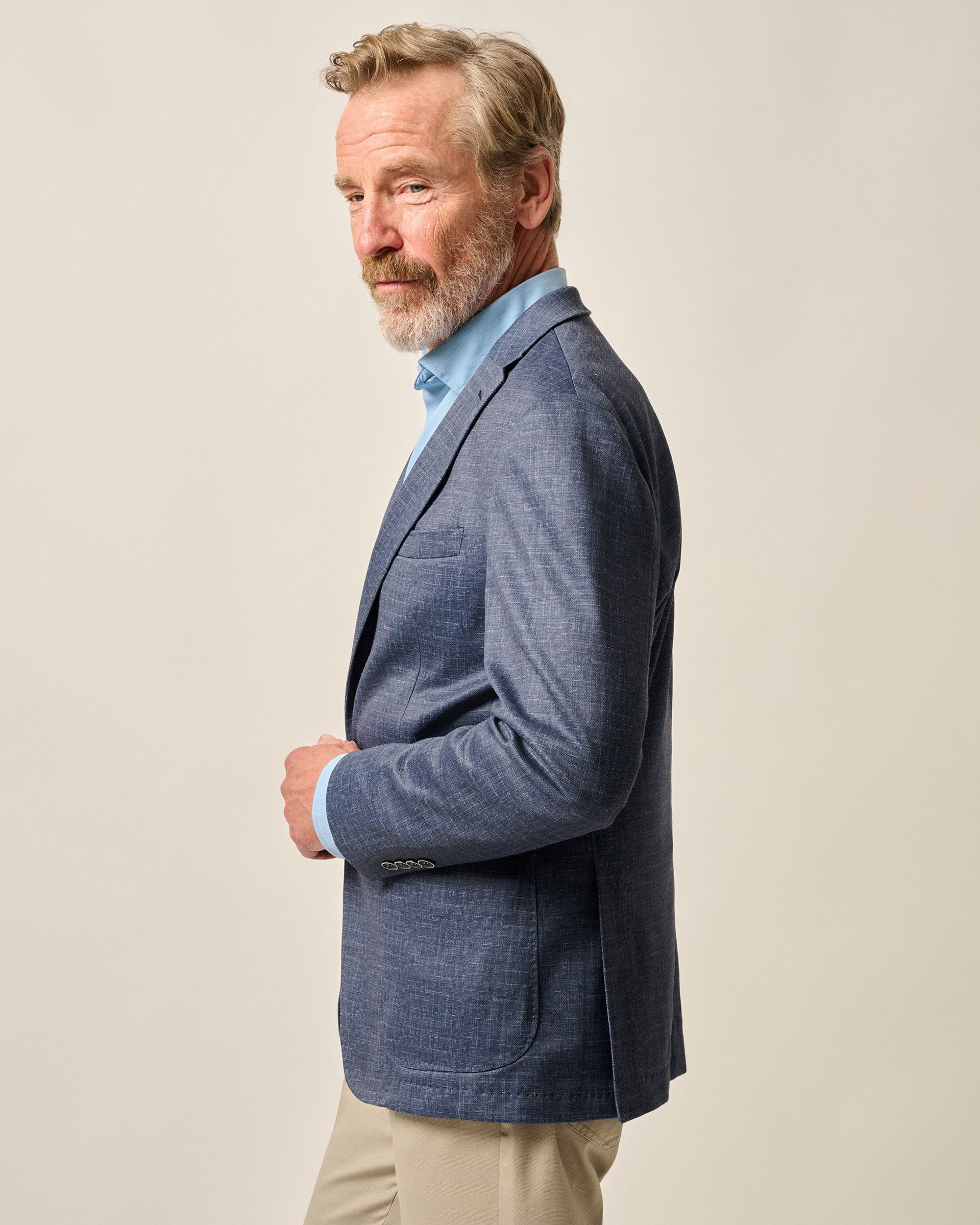 Johnnie-O Stephens Top Shelf Stretch Knit Sport Coat, Navy